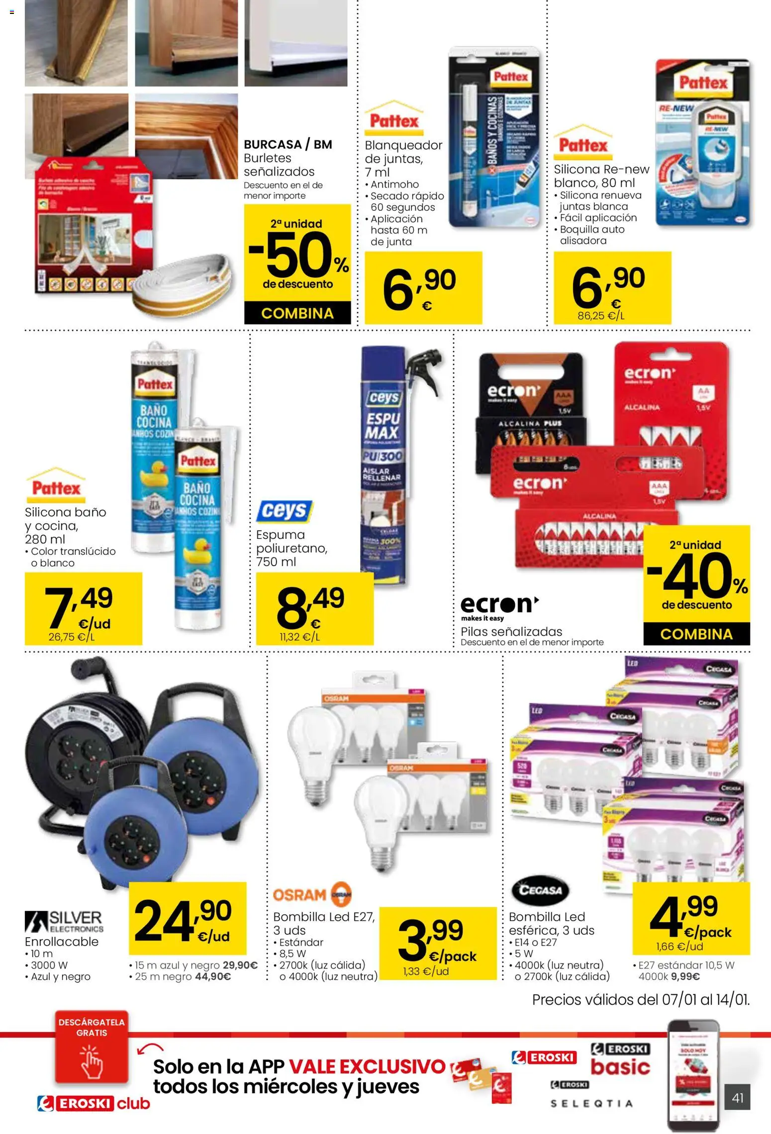Eroski folleto │ válido desde el 05.01.2026 | Página: 41 | Productos: Bombilla, Cocina, Baño