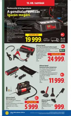 Ultimate Speed® Akkumulátortöltő, Akkumulátor- és generátorteszterrel, Push funkcióval az alacsony töltöttségű akkumulátorokhoz 12 V, 8-250 Ah kapacitású akkukhoz, Pólusfelcserélés, rövidzárlat és túltöltés elleni védelem, Intelligens mikroprocesszoros vezérlés diagnosztikai programmal és ellenőrzött töltési folyamattal, Digitális LCD-kijelző feszültségmérővel, töltöttségi állapottal és a hibás akku kijelzésével - amely érvényes a következő dátumtól: 04.12.2025 | Oldal: 44 | Termékek: Powerbank, Kompresszor, Akkumulátor