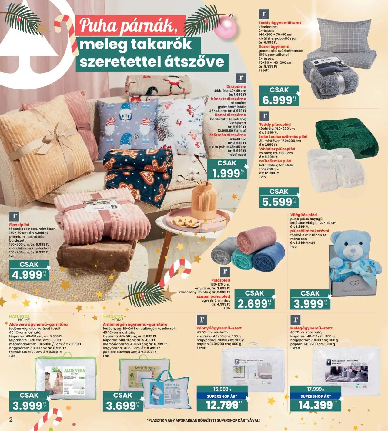 Interspar akciós ujság - amely érvényes a következő dátumtól: 24.10.2025 | Oldal: 2 | Termékek: Takaró, Aloe vera, Ágynemű, Pléd