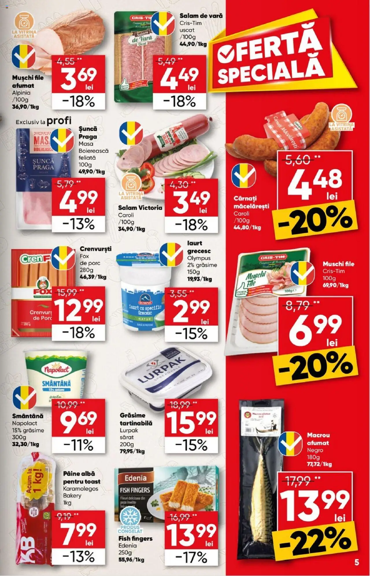 Catalog Profi Loco nou – valabil de la 06.08.2025 | Pagină: 5 | Produse: Masă, Crenvurști, Pâine, Șuncă