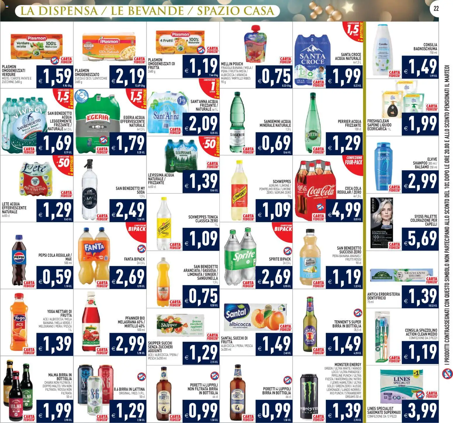 Volantino PIM Supermercati del 27.12.2025 | Pagina: 22 | Prodotti: Pompelmo, Limone, Pepsi, Coca Cola