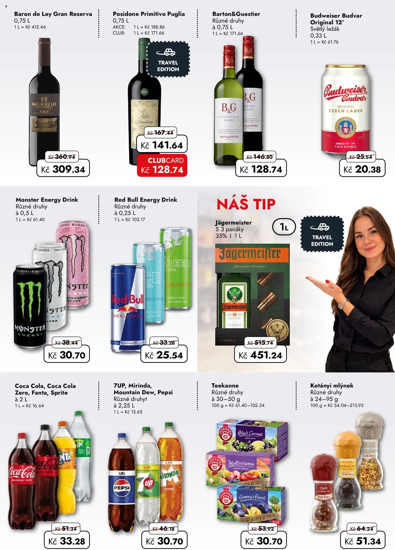 Travel Free leták od 03.04.2026 | Strana: 9 | Produkty: Jägermeister, Finest, Teekanne, Monster Energy