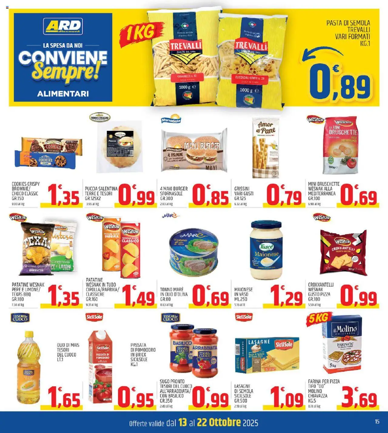 Volantino ARD Discount del 13.10.2025 | Pagina: 15 | Prodotti: Pepe, Barbecue, Farina, Mais