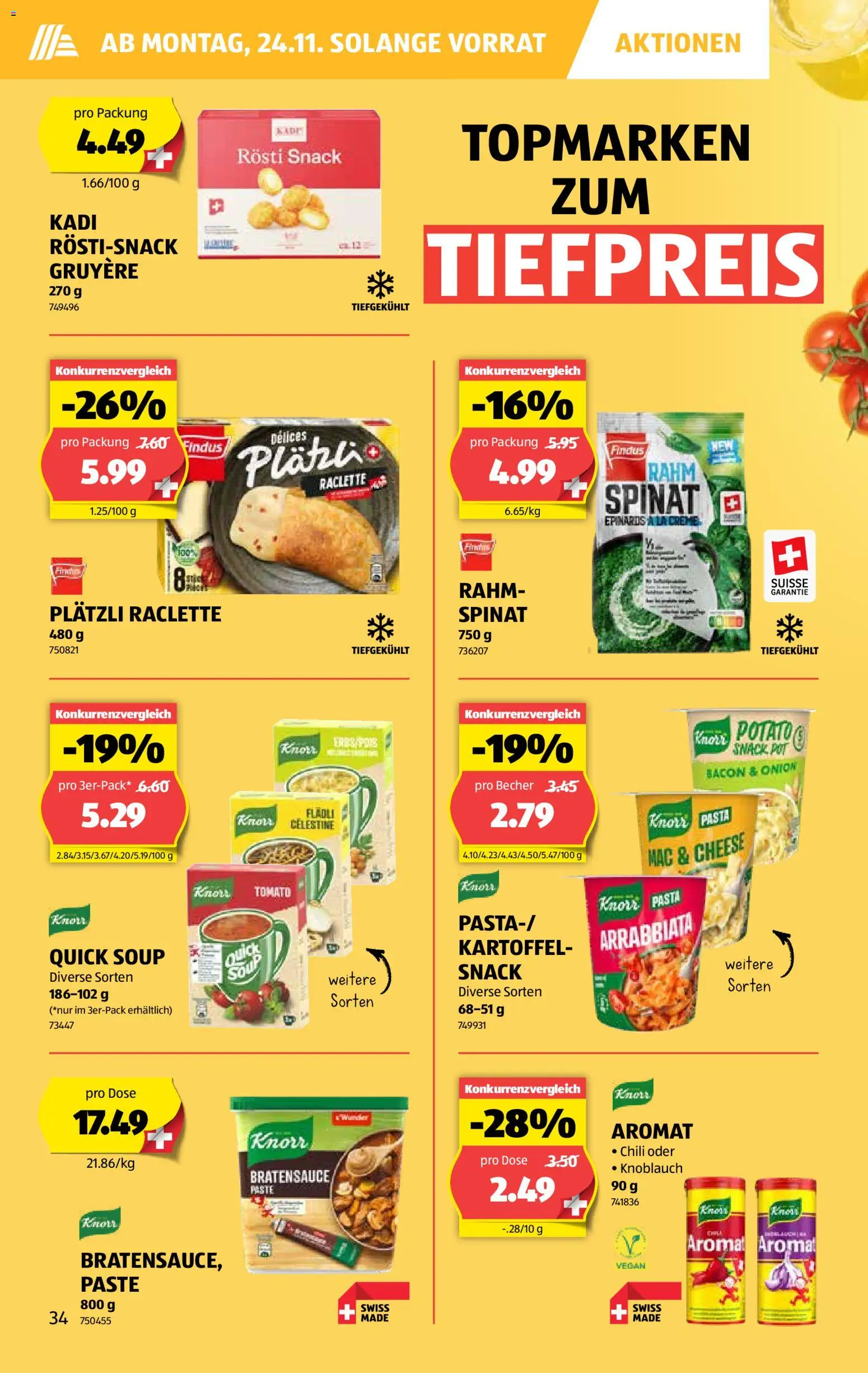 Aldi - Black Friday – gültig ab 20.11.2025 | Seite: 35 | Produkte: Chili, Pasta, Knoblauch, Raclette