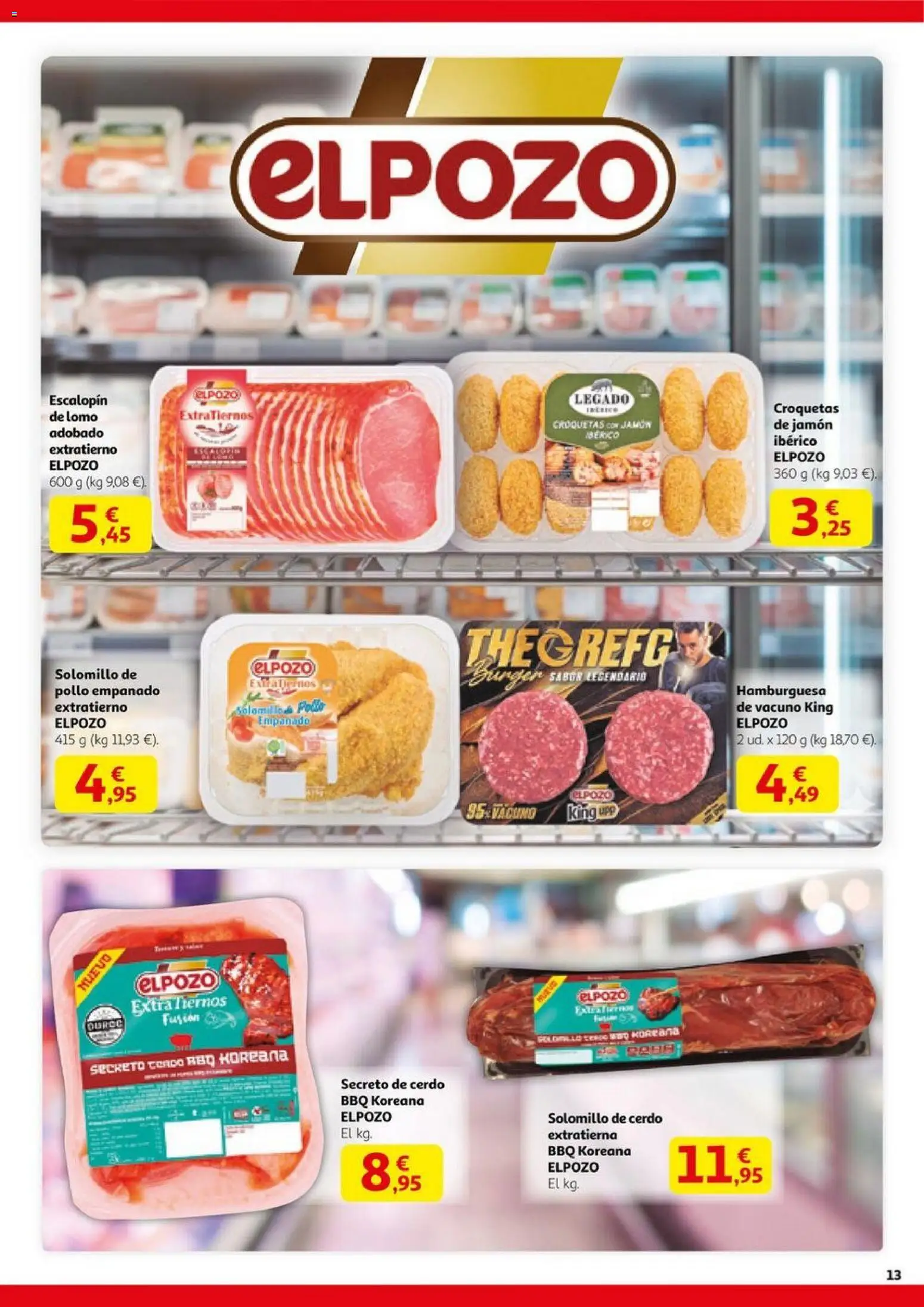 Alcampo - SST Nacional  │ válido desde el 23.10.2025 | Página: 13 | Productos: Solomillo de cerdo, Jamón, Cerdo, Croquetas