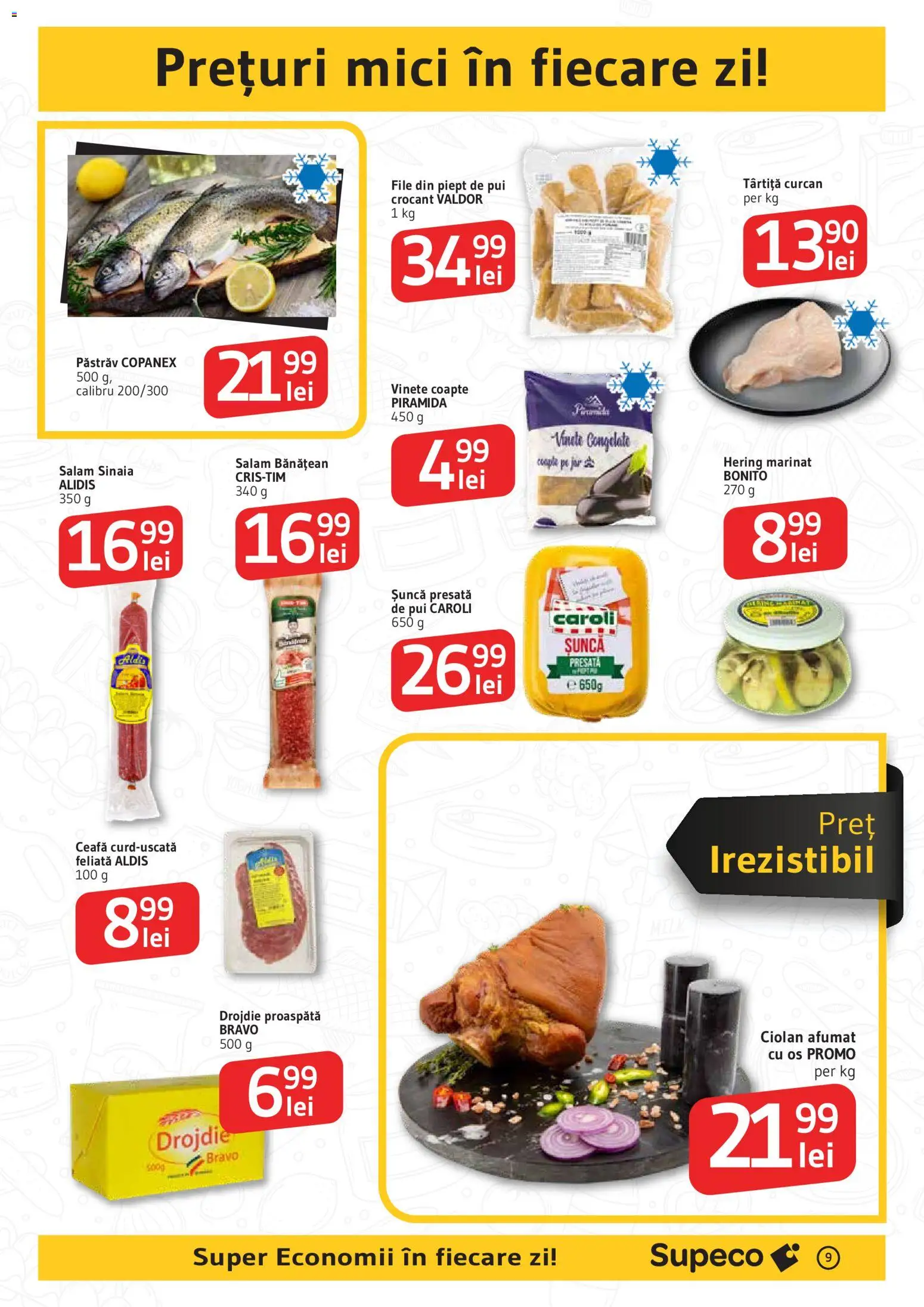 Noul catalog Supeco – valabil de la 27.11.2025 | Pagină: 9 | Produse: Hacıyatmaz Kedi Oyuncağı, Mici, Salam, Șuncă