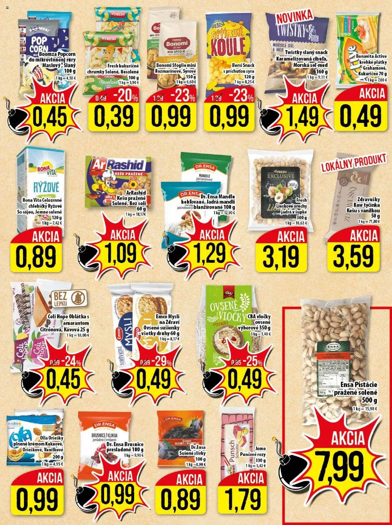 Nové Klas akcie – leták je platný od 16.09.2025 | Strana: 14 | Produkty: Vločky, Med, Slivky, Sušené slivky