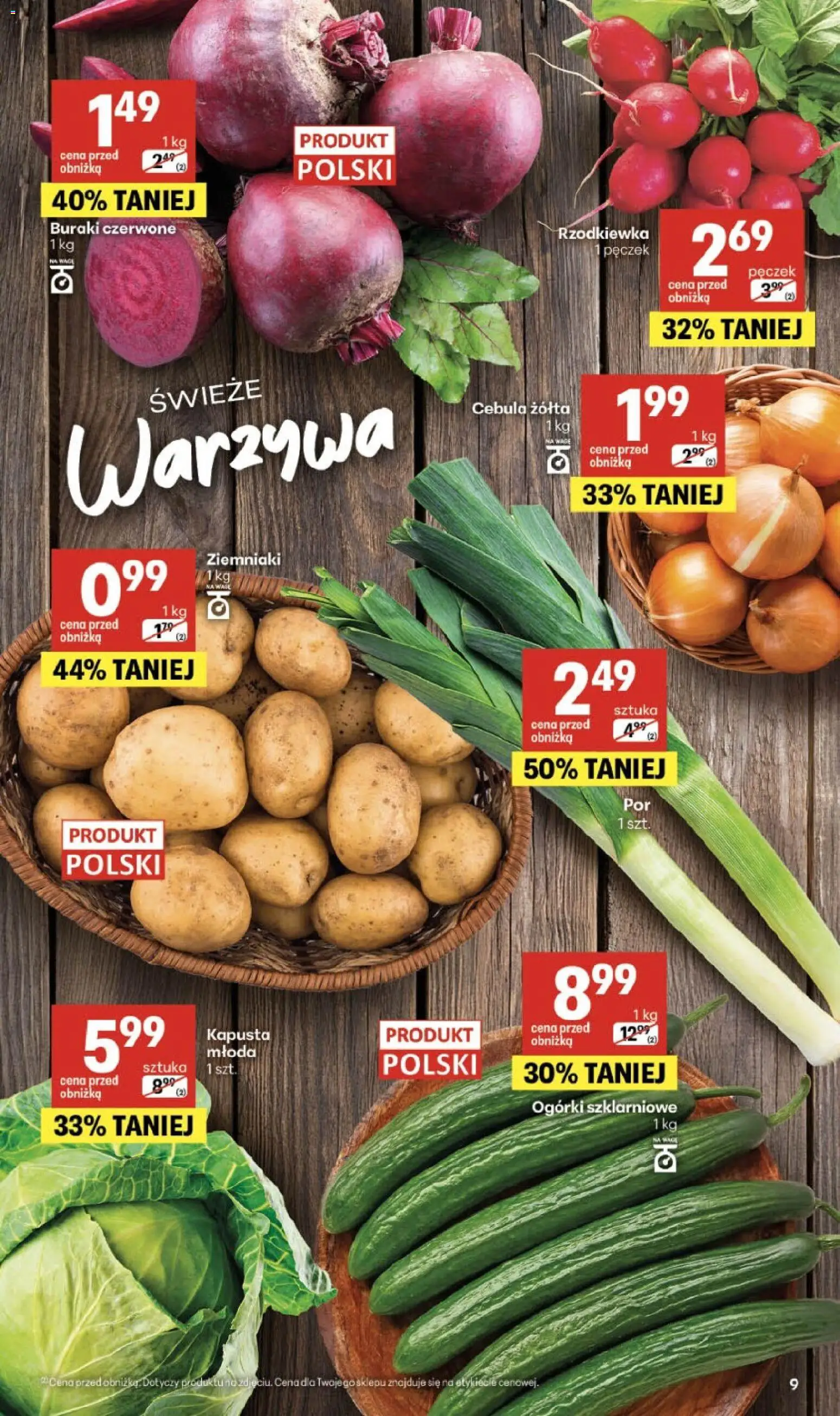 Delikatesy Centrum gazetka od 16.04.2026 | Strona: 9 | Produkty: Kapusta, Buraki, Ogórki, Warzywa