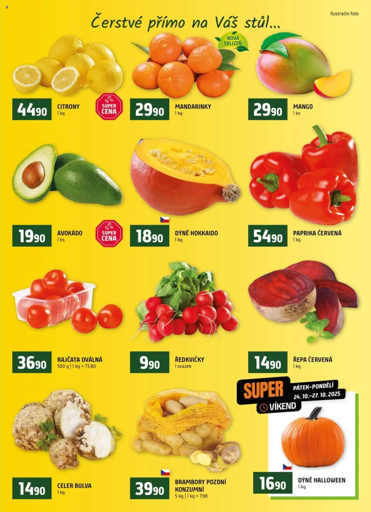 Terno leták - Bechyně, České Budějovice, Hradec Králové, Olomouc, Třeboň, Trhové Sviny, Týn nad Vltavou od 22.10.2025 | Strana: 3 | Produkty: Mango, Rajčata, Avokádo, Celer