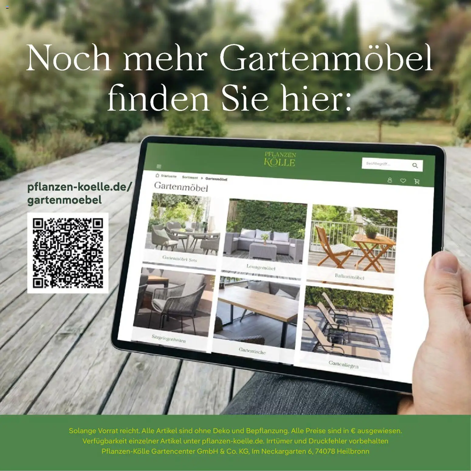 Pflanzen-Kölle GARTENMÖBEL 2026 – gültig ab 07.03.2026 | Seite: 76 | Produkte: Gartenmöbel