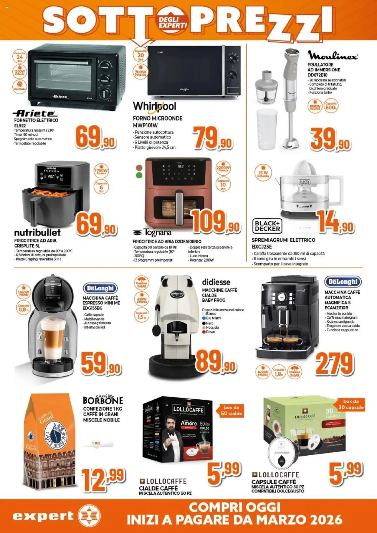 Volantino Expert del 02.10.2025 | Pagina: 12 | Prodotti: Microonde, Acqua, Cavo, Caffè in grani