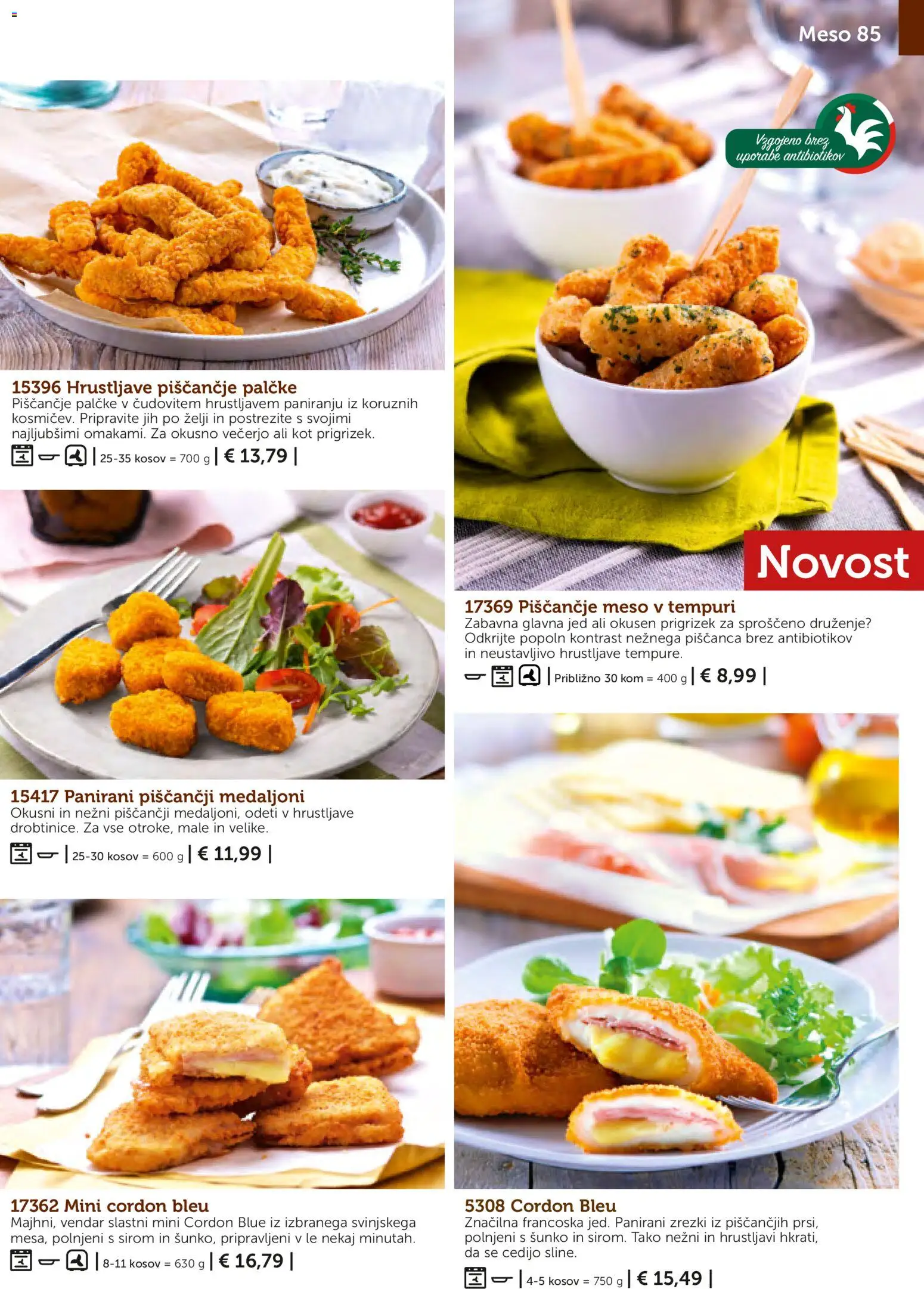 Novi Bofrost katalog ponudbe – veljaven od 01.11.2025 | Stran: 85 | Izdelki: Zrezki, Piscancje meso