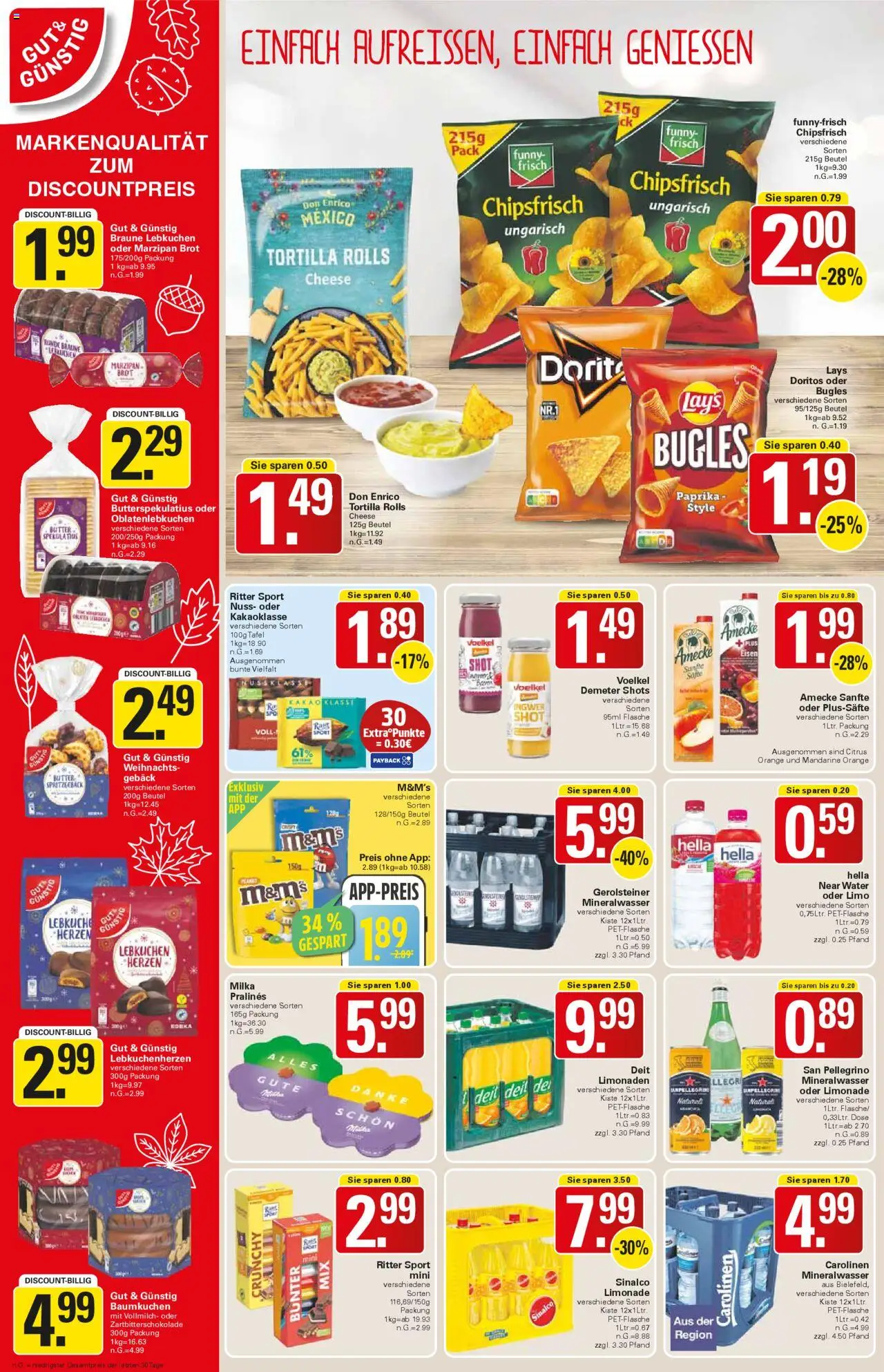 WEZ Prospekt – gültig ab 15.09.2025 | Seite: 12 | Produkte: Ritter sport, M&M's, Brot, Eis