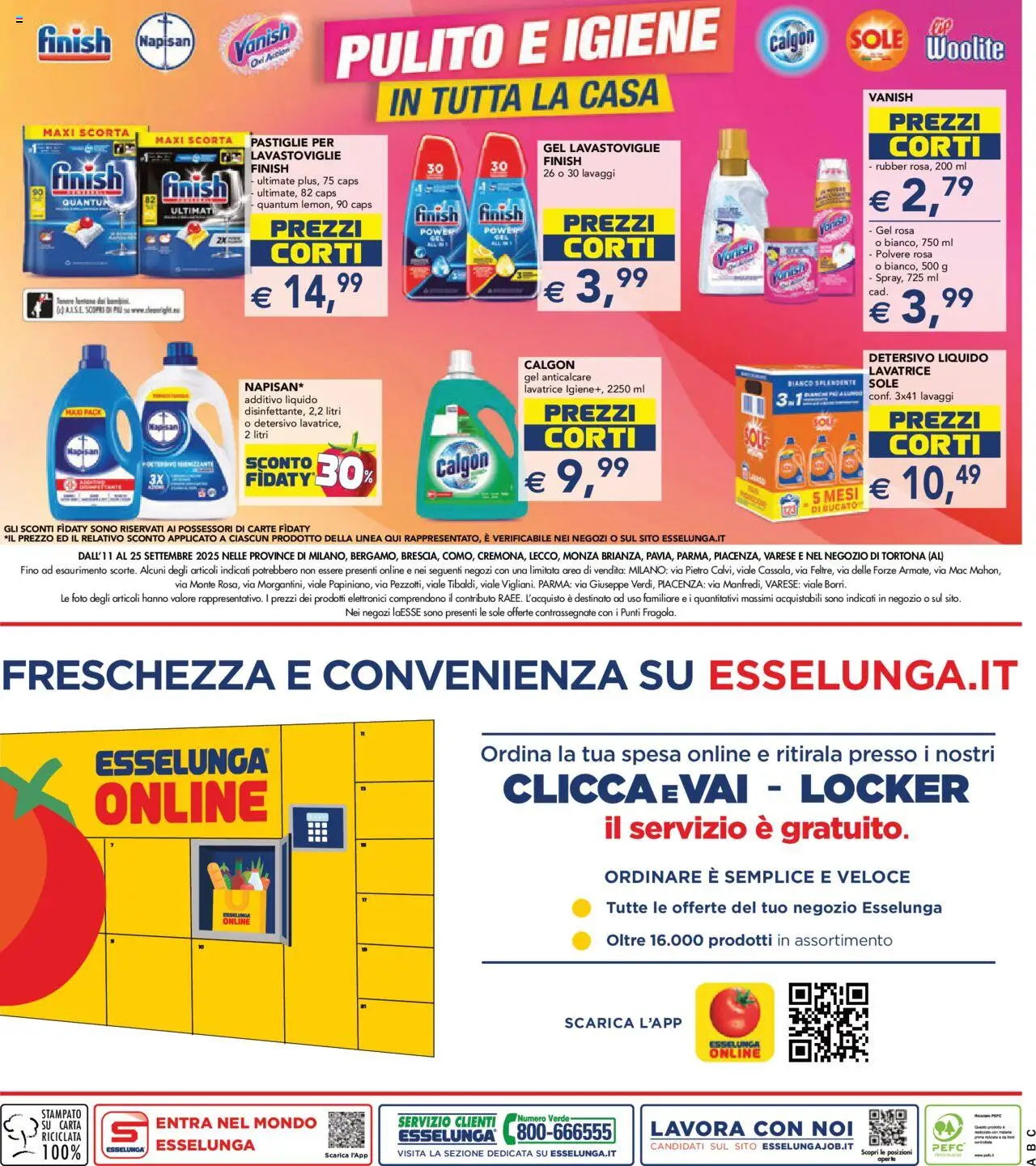 Volantino Esselunga S del 11.09.2025 | Pagina: 23 | Prodotti: Anticalcare, Lavatrice, Lavastoviglie