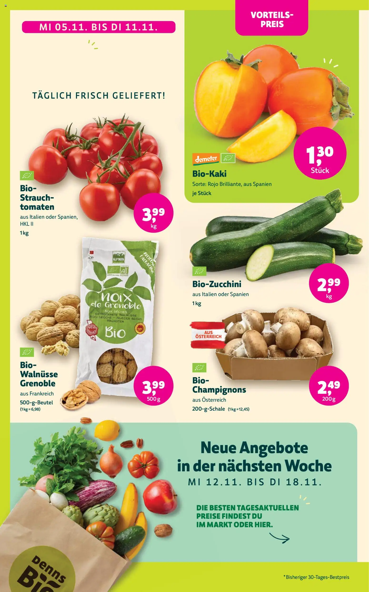 Denns BioMarkt Angebote gültig ab 05.11.2025 | Seite: 4 | Produkte: Tomaten