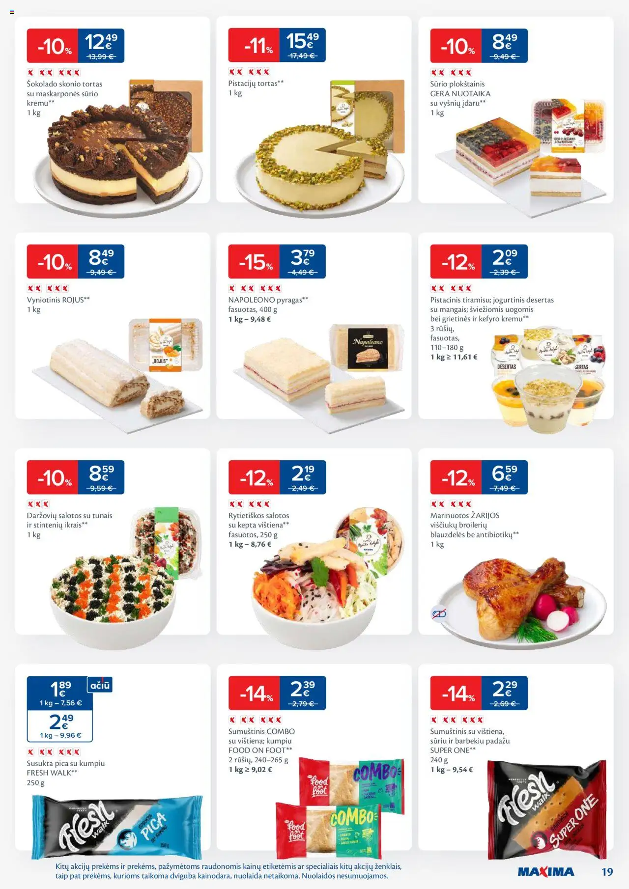 MAXIMA leidinys│galioja nuo 12.08.2025 | Puslapis: 19 | Prekių: Salotos, Tortas, Pyragas, Viščiukų