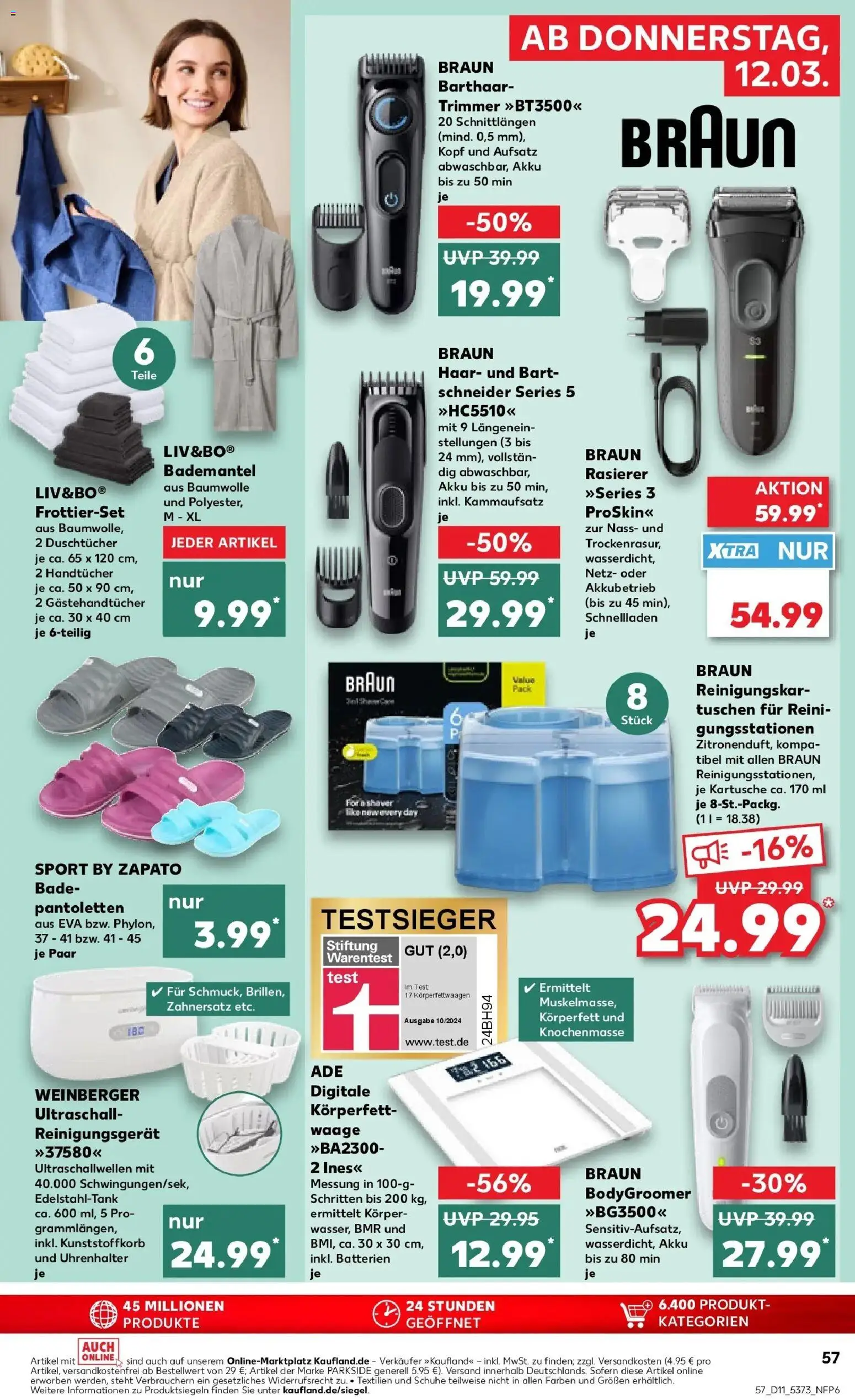 Kaufland Prospekt Herford	 – gültig ab 09.03.2026 | Seite: 69 | Produkte: Rasierer, Batterien, Bademantel