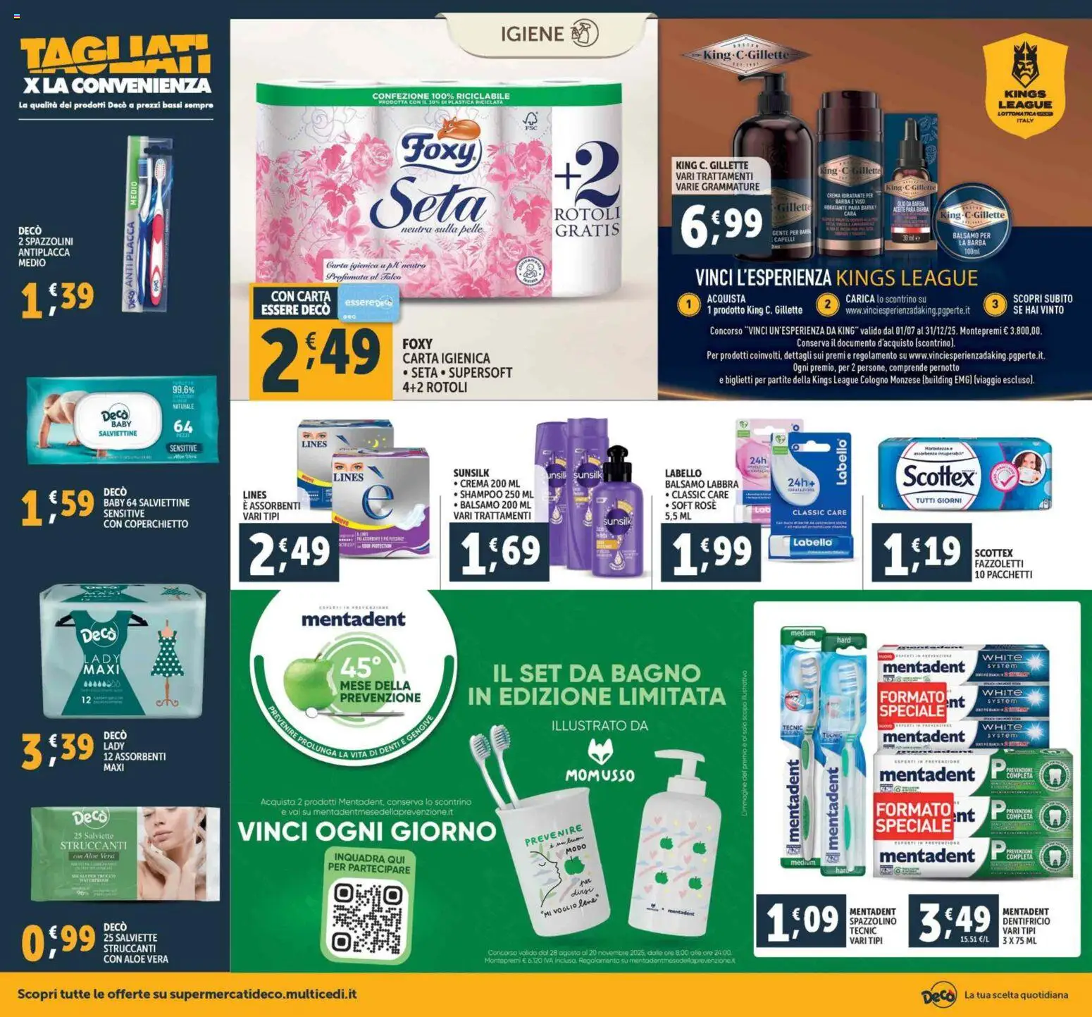 Volantino Decò del 28.10.2025 | Pagina: 18 | Prodotti: Shampoo, Crema, Spazzolino, Bagno