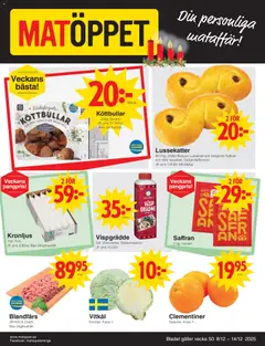 Matöppet - erbjudanden - Förhandsvisning av reklamblad från butik Matöppet aktuell från 08.12.2025