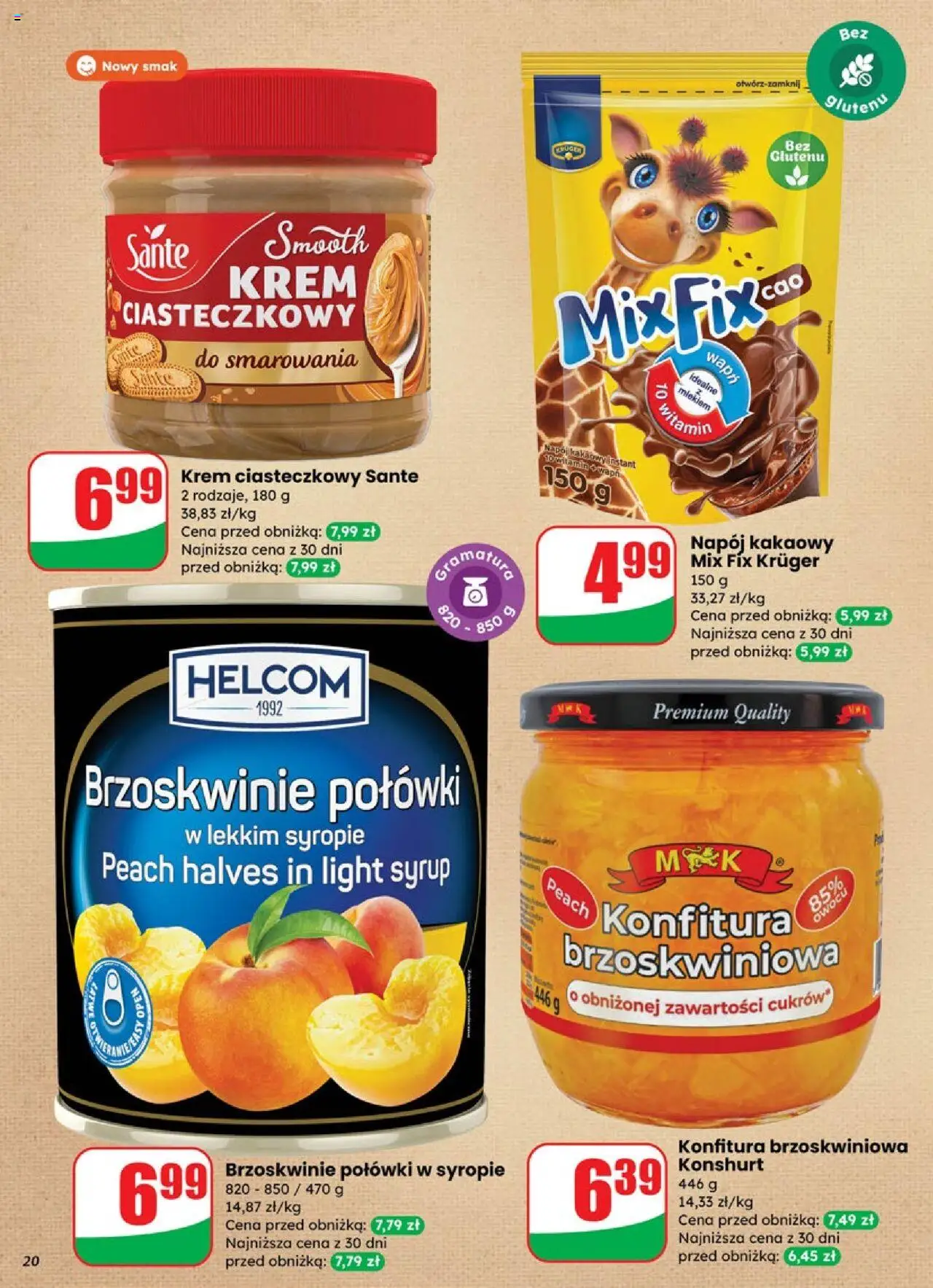 Dino Gazetka od 08.10.2025 | Strona: 20 | Produkty: Brzoskwinie, Krem