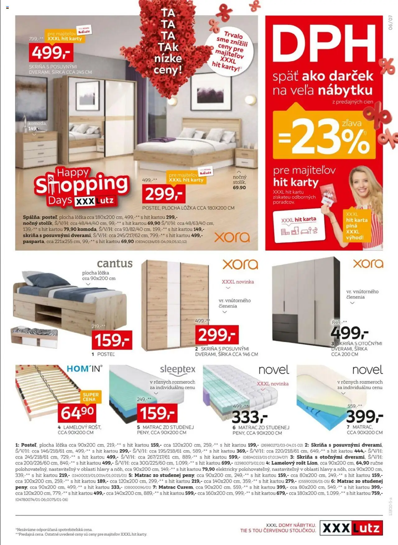 Nové XXXLutz akcie – leták je platný od 06.10.2025 | Strana: 7 | Produkty: Matrac, Posteľ, Skriňa