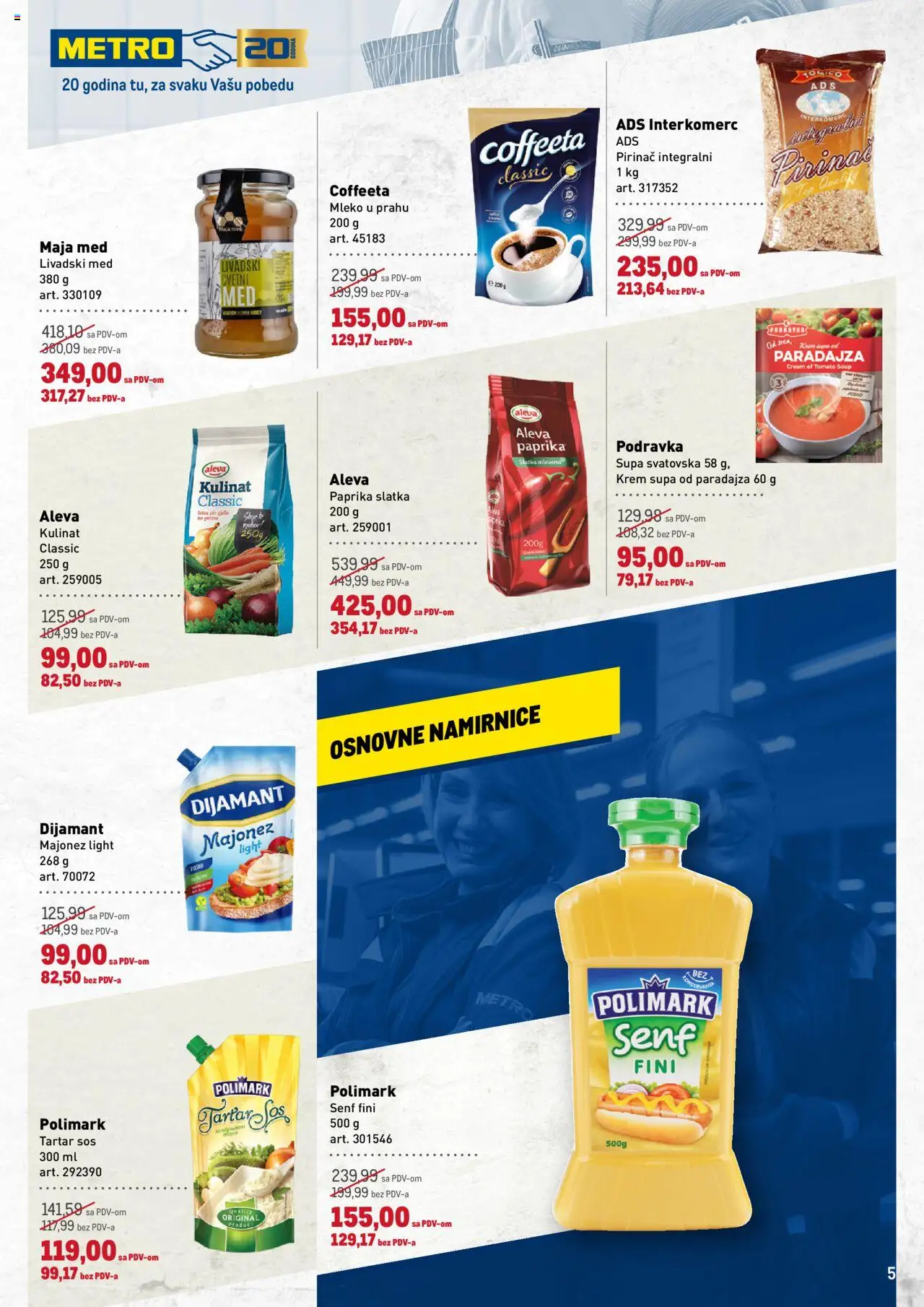 Metro katalog - važi od 26.06.2025 | Strana: 5 | Proizvode: Paprika, Podravka, Mleko, Med