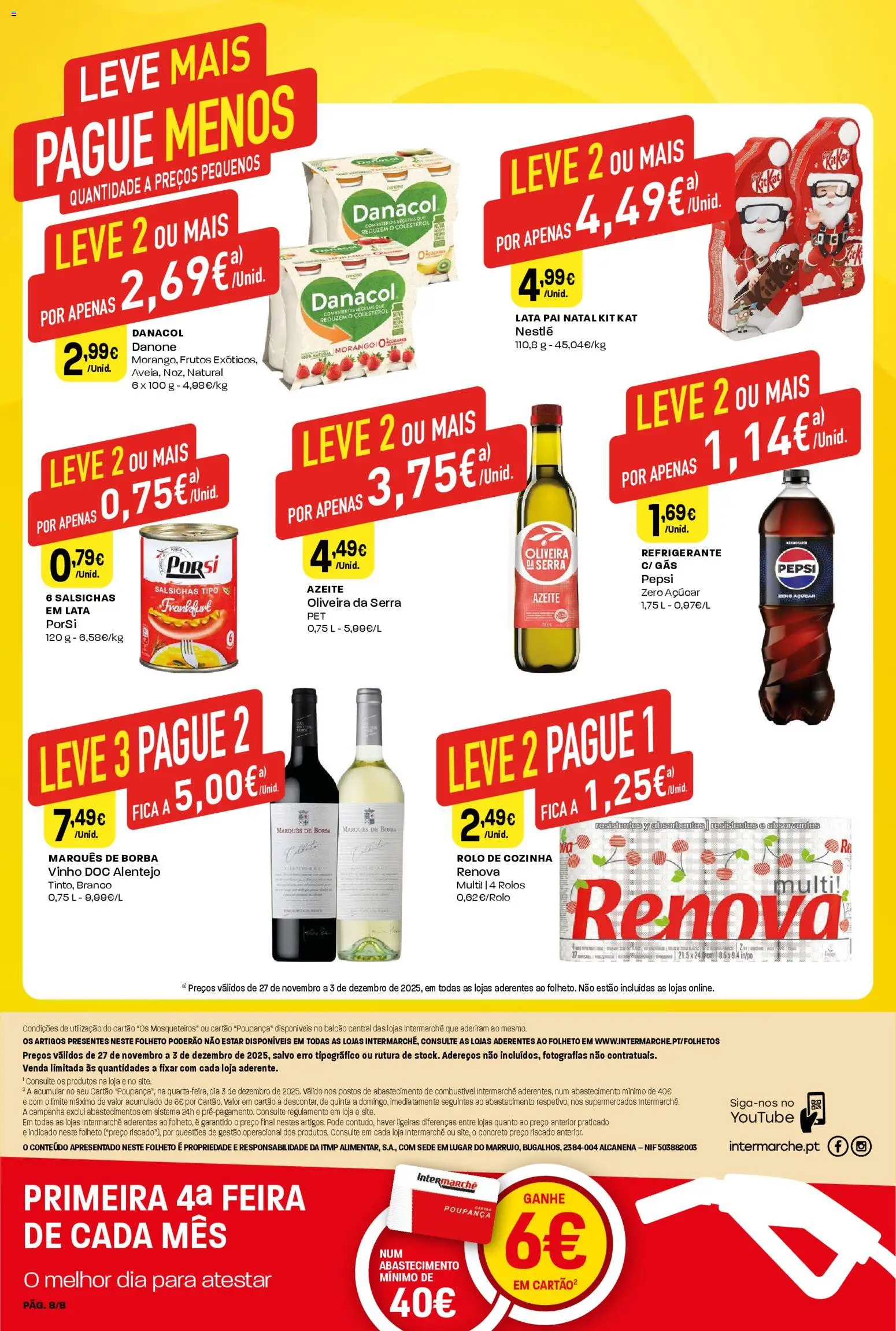 Intermarché Folheto Mini │ válido de 27.11.2025 | Página: 8 | Produtos: Refrigerante, Azeite, Nestlé, Vinho