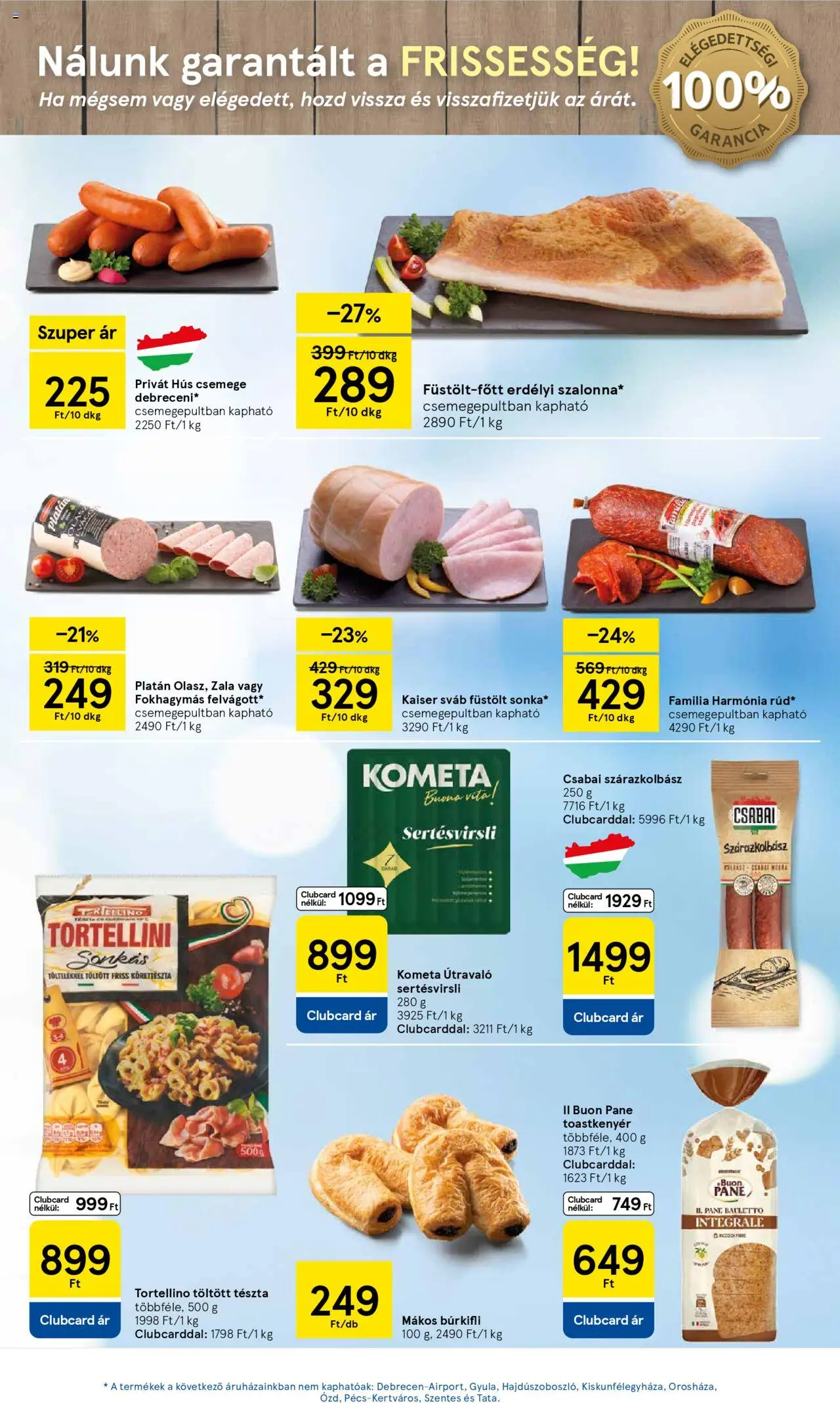 Tesco akciós ujság - amely érvényes a következő dátumtól: 03.07.2025 | Oldal: 17 | Termékek: Hús, Bacon, Tortellini, Tészta