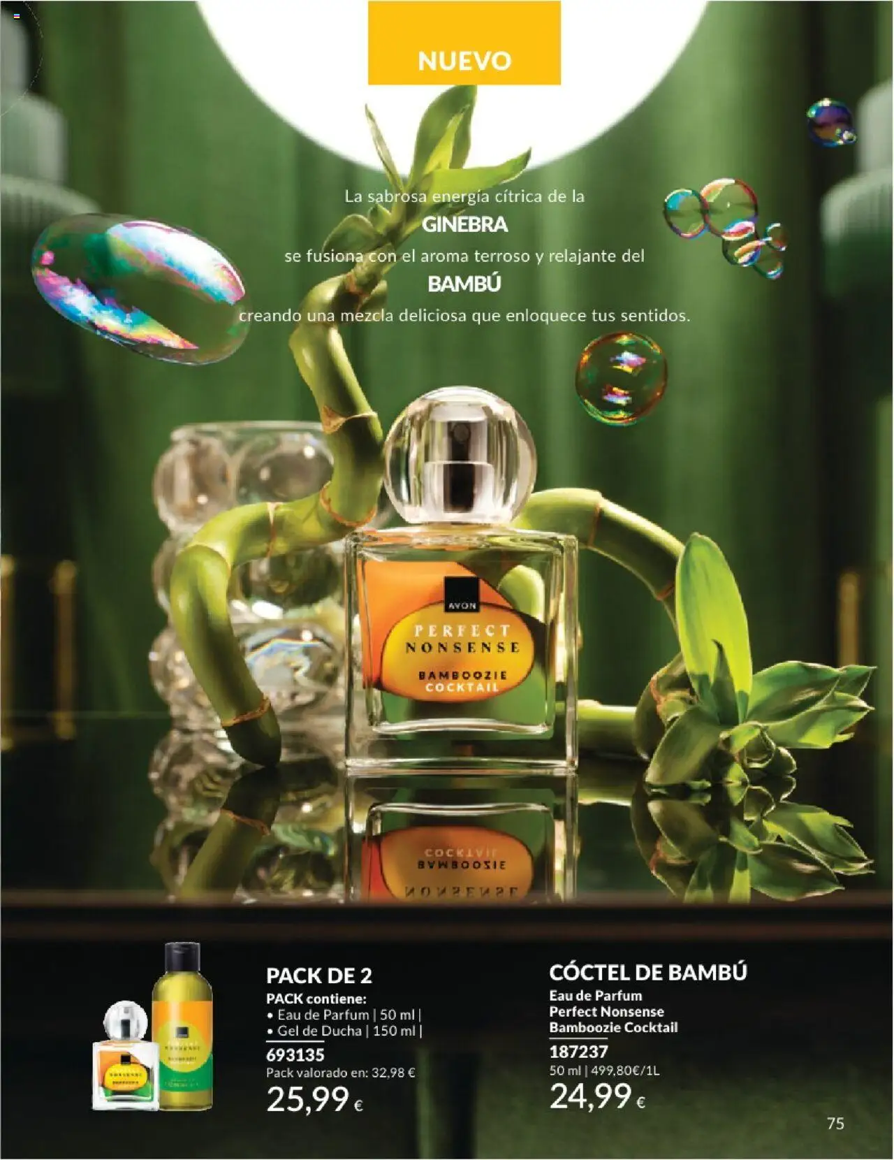 Catálogo AVON campaña 6 │ válido desde el 01.06.2025 | Página: 75 | Productos: Gel de ducha, Ginebra, Eau de parfum, Ducha