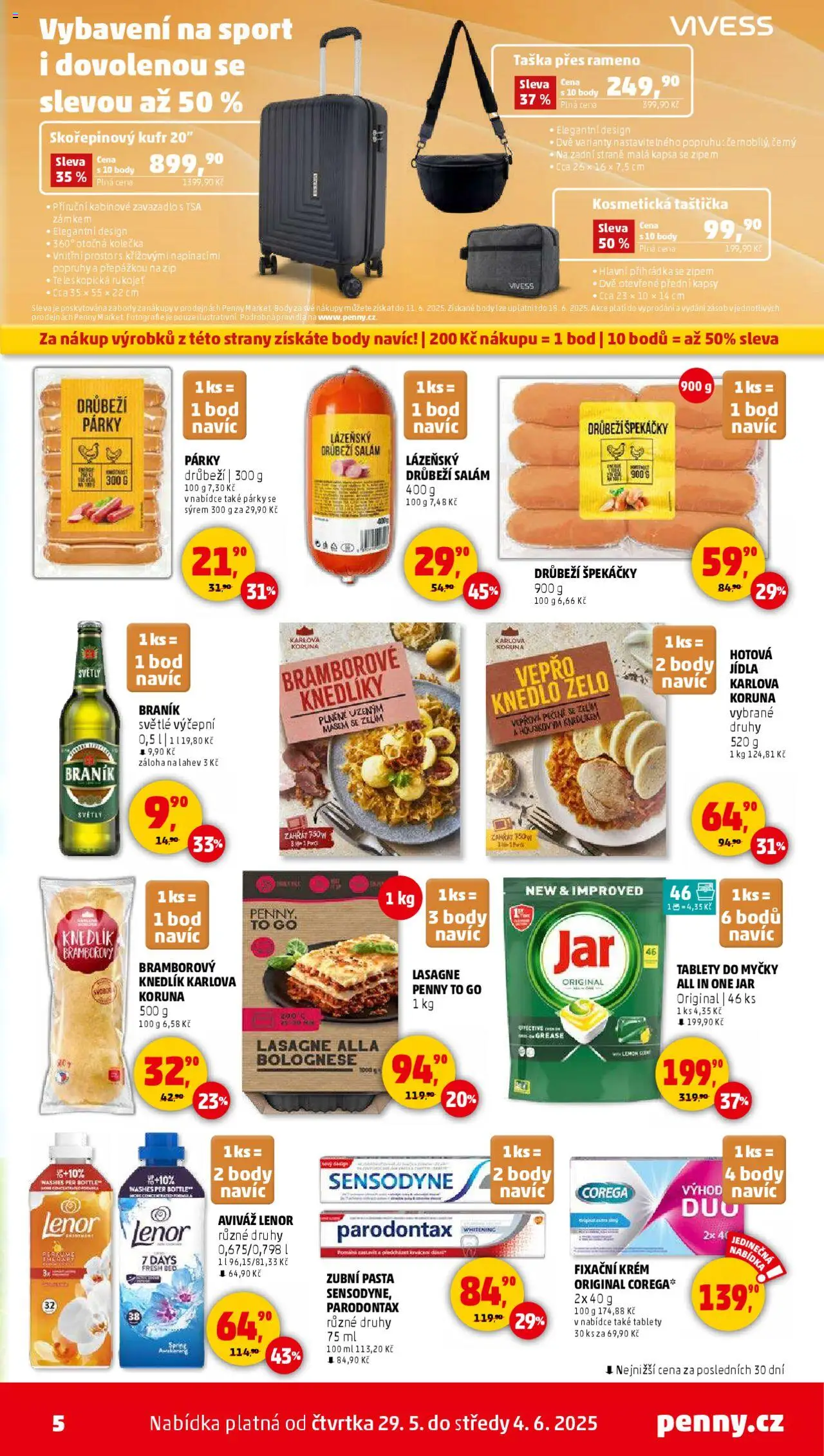 Penny Market leták - Čtvrtečník od 29.05.2025 | Strana: 5 | Produkty: Parodontax, Kufr, Body, Lasagne