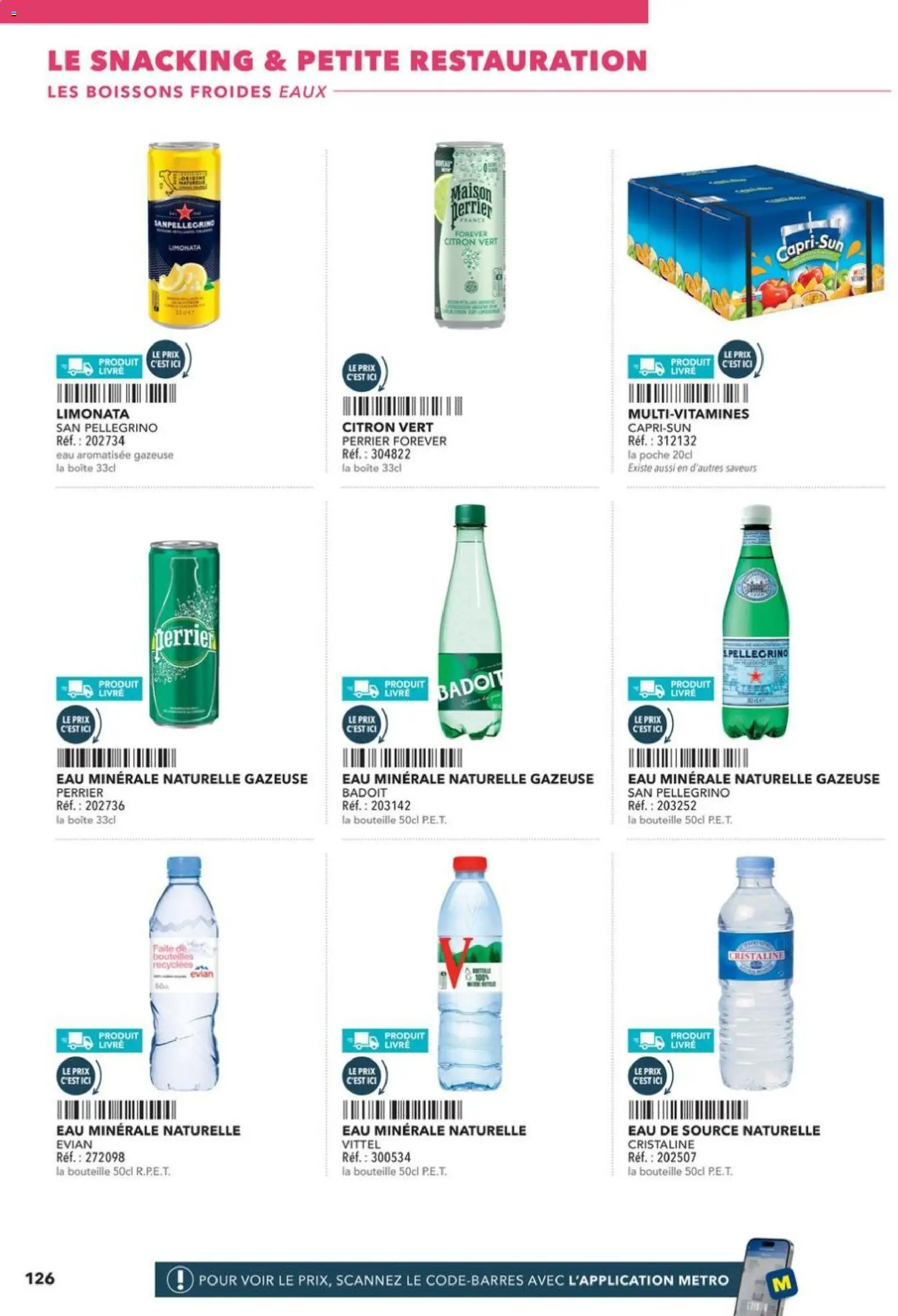 {H1} | Page: 126 | Produits: Eau minérale, Citron, Eau de source, Livre