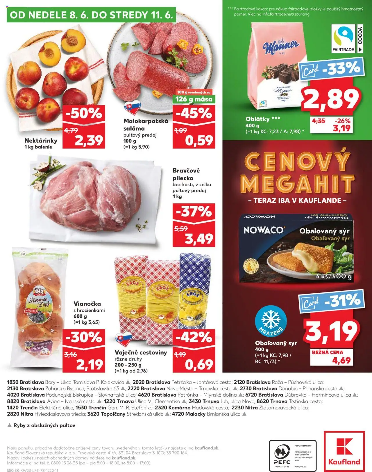 Kaufland Bratislava-Nové Mesto │ platný od 05.06.2025 | Strana: 80 | Produkty: Syr, Saláma, Ryby, Kakao