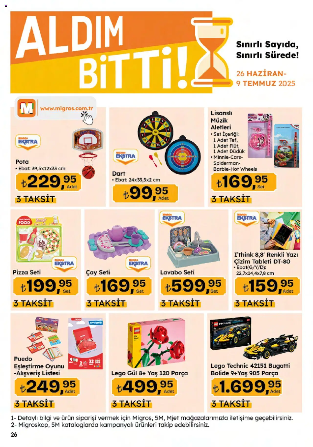 Migros Katalog - Migroskop - 26.06.2025 tarihinden itibaren geçerlidir | Sayfa: 112 | Ürünler: Lavabo, Gül, Pizza, Çay