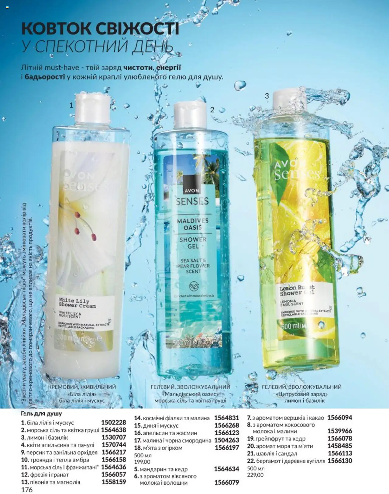 AVON Kаталог - дійснийкції з 01.08.2025 | Сторінка: 176 | Товари: Лимон, Персик, Диня, Какао