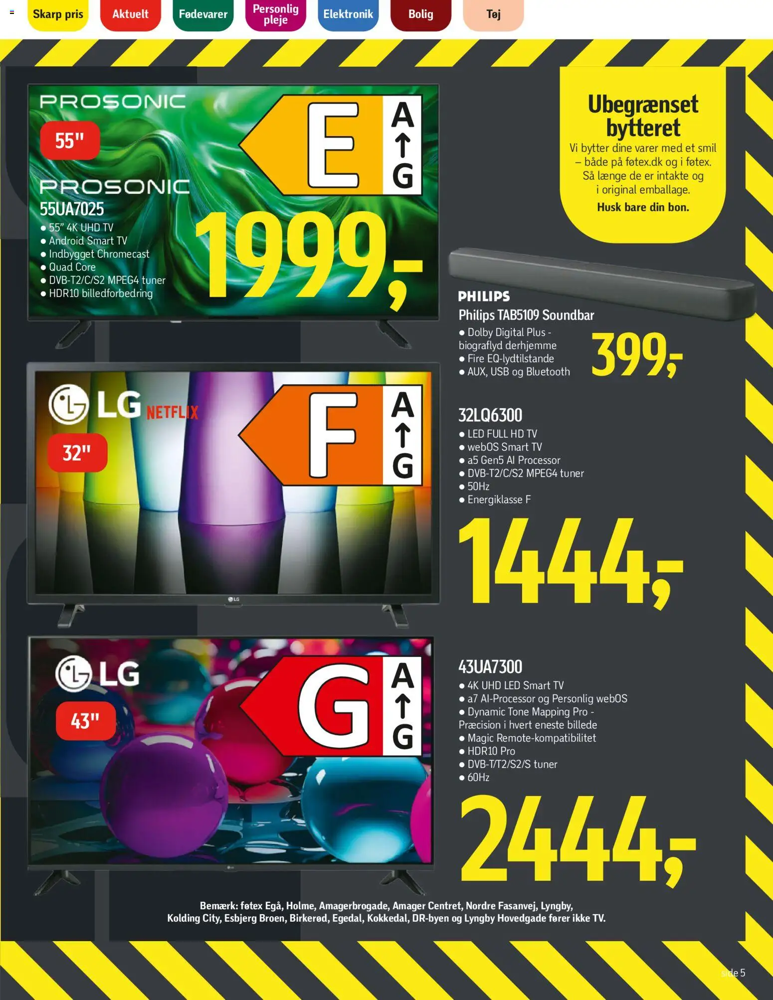 Føtex tilbudsavis – gyldig fra 21.11.2025 | Side: 5 | Produkter: Processor, Soundbar, Smart TV, USB