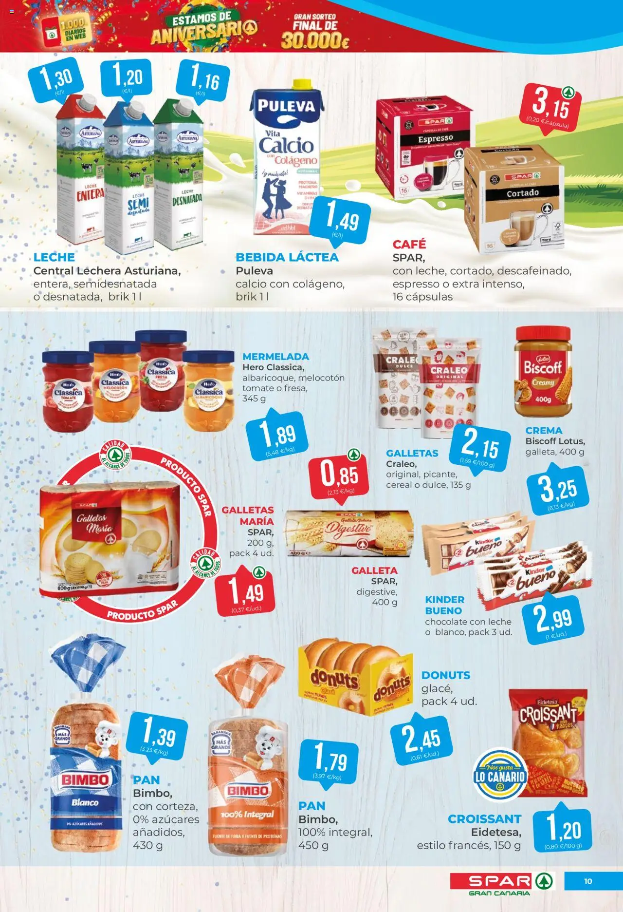 Spar folleto │ válido desde el 03.10.2025 | Página: 10 | Productos: Leche, Café, Galletas, Chocolate con leche