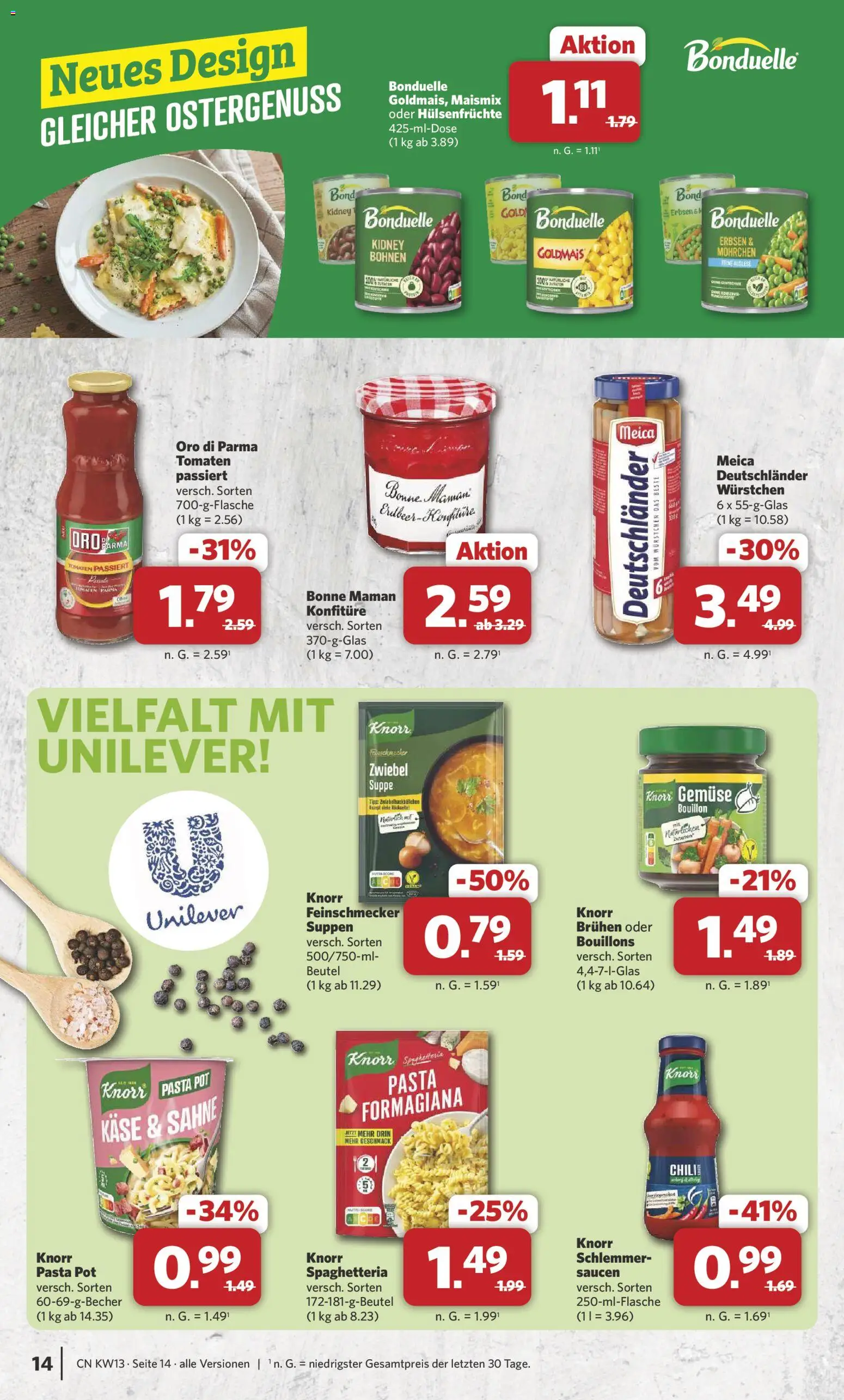 Combi Prospekt 	 – gültig ab 23.03.2026 | Seite: 14 | Produkte: Käse, Gemüse, Sahne, Erbsen