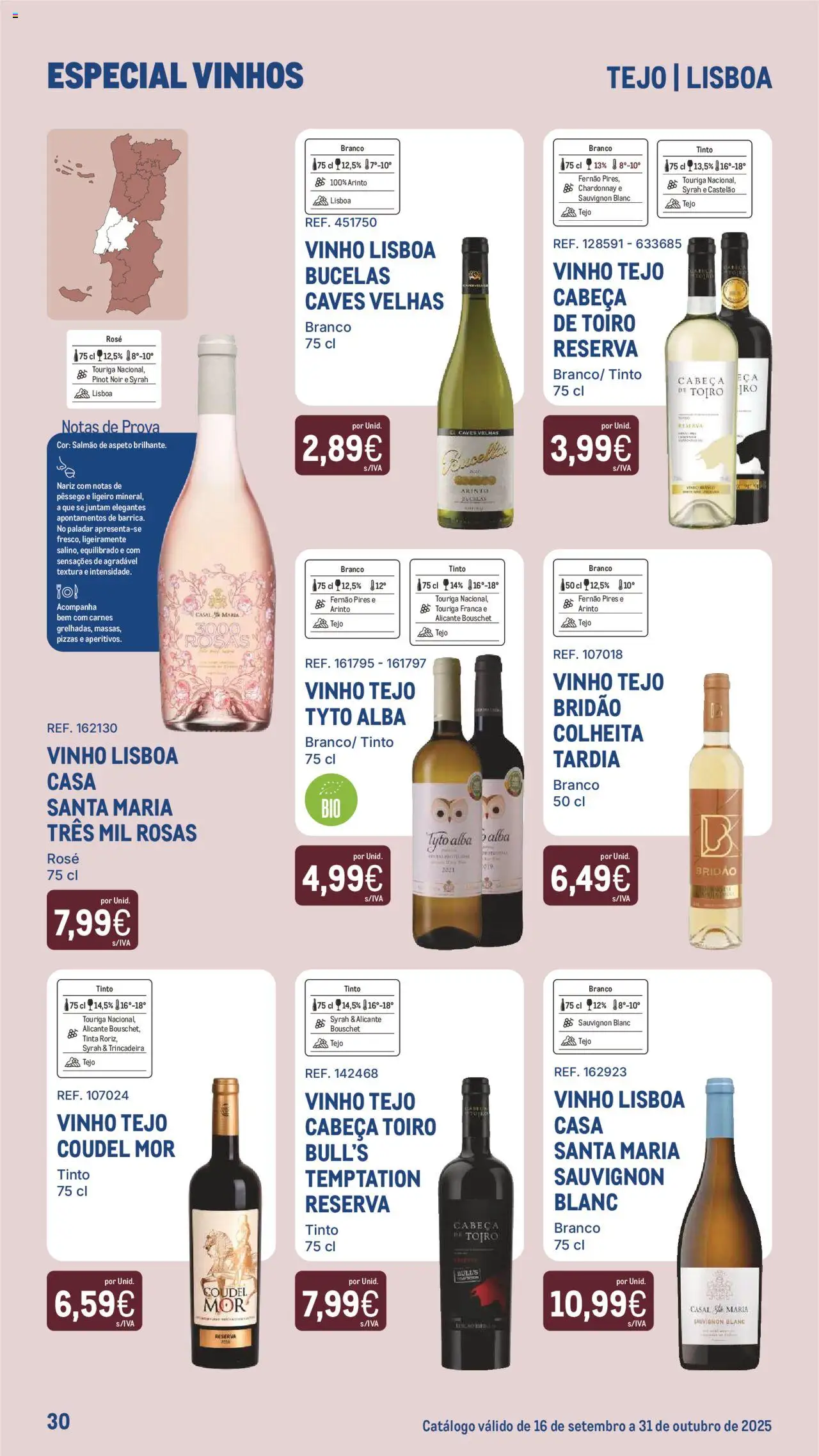 Makro - Especial Vinhos │ válido de 16.09.2025 | Página: 30 | Produtos: Tinta, Salmão, Vinho