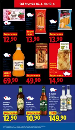 Náhled letáku R. JELÍNEK Moravská Švestka/Hruška, 0,5 l, tradiční jemná pálenka, vyrobená ze švestkového/hruškového destilátu, alk. 38 % obj. od 16.04.2026 | Strana: 15 | Produkty: Bramburky, Pekárna, Jelínek, Láhev