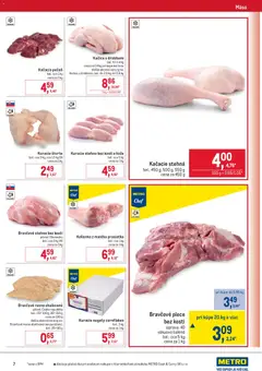 Metro leták platný od 08.10.2025 | Strana: 7 | Produkty: Kačacie stehná, Bravčové plece, Bravčové stehno, Kačica