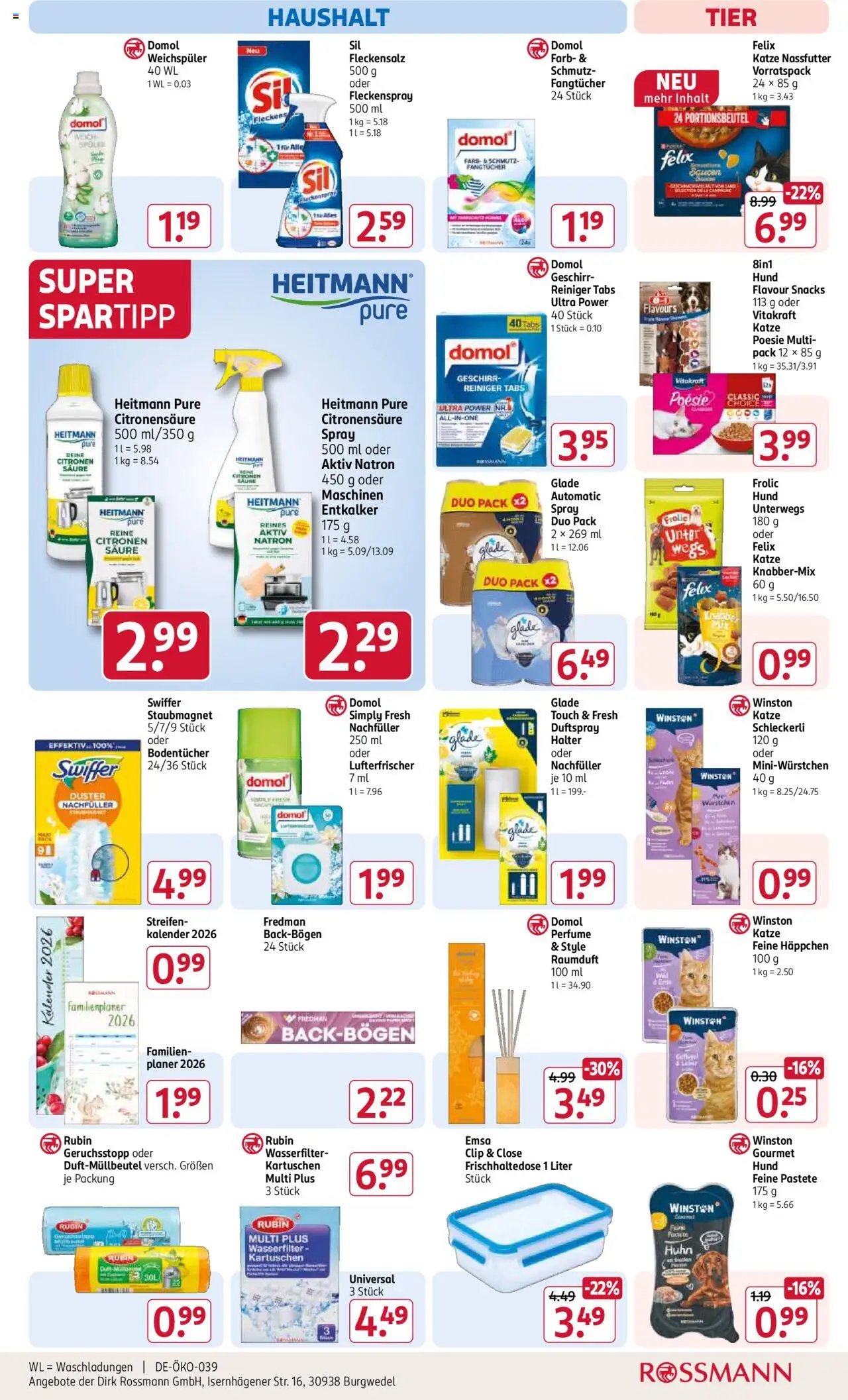 Rossmann Prospekt 	 - gültig ab dem 18.08.2025 | Seite: 13 | Produkte: Weichspüler, Swiffer, Ente
