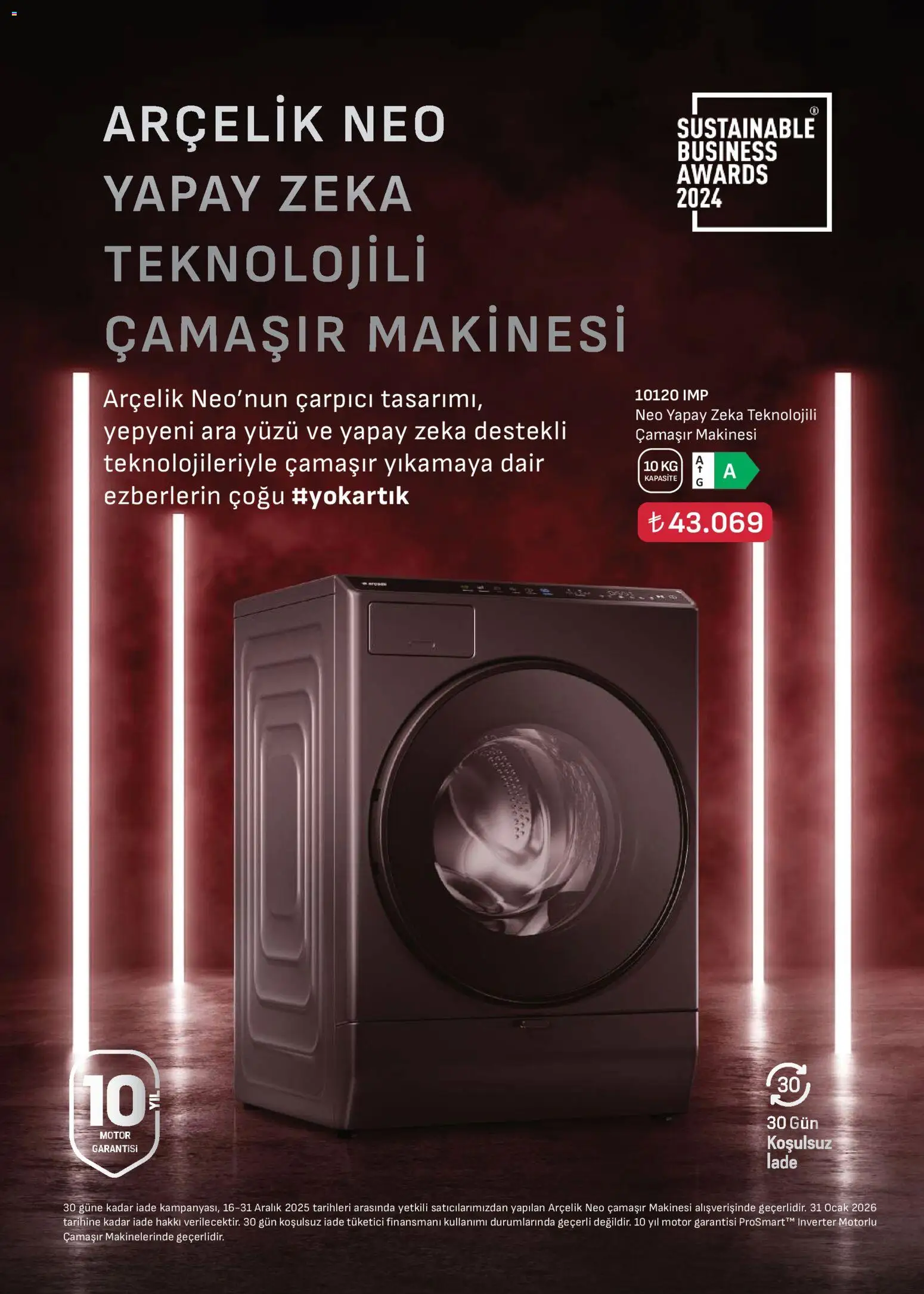 Arçelik Katalog - 16.12.2025 tarihinden itibaren geçerlidir | Sayfa: 18 | Ürünler: Çamaşır makinesi, Ocak