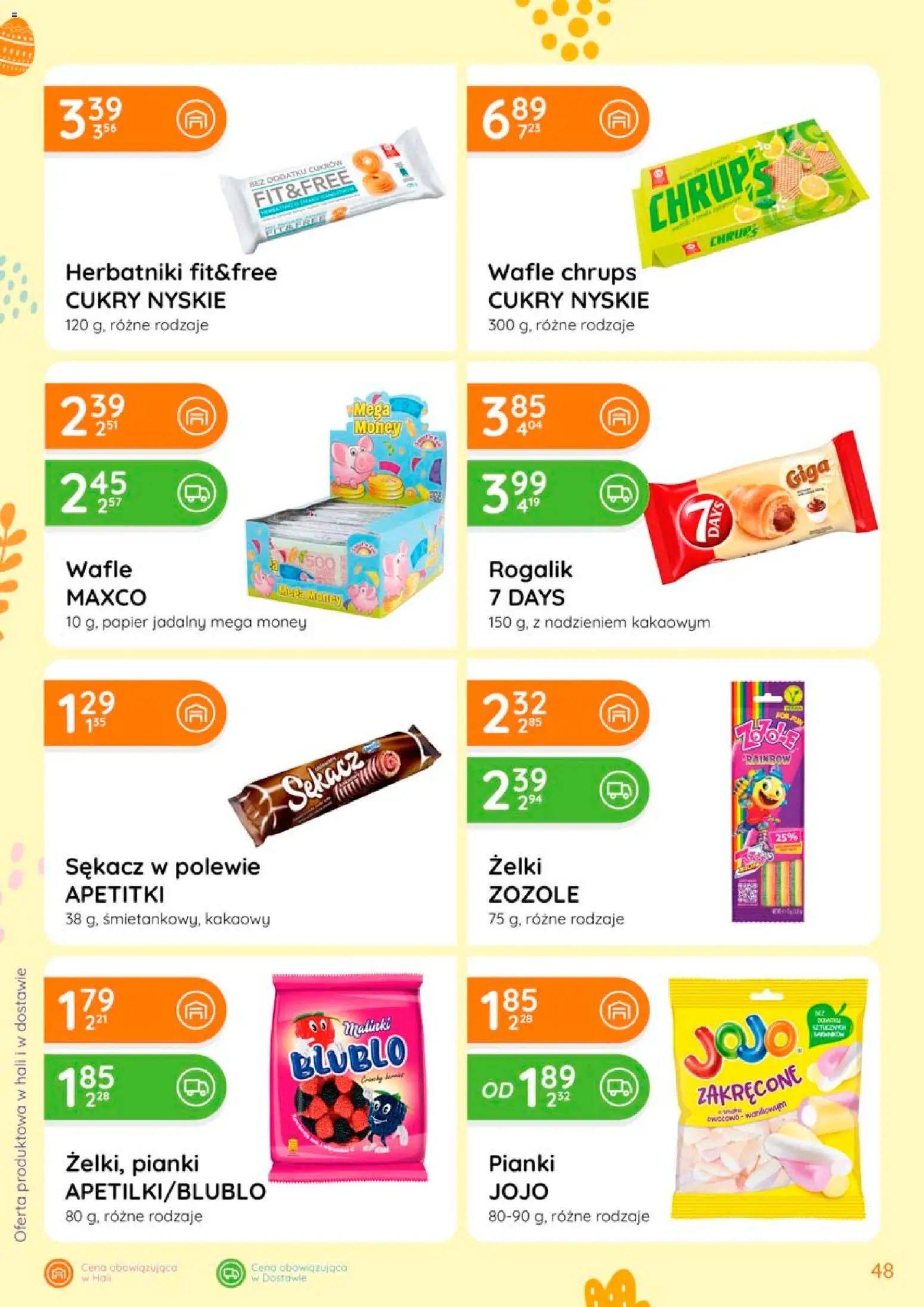 Eurocash gazetka - Oferta Produktowa od 05.03.2026 | Strona: 48 | Produkty: Wafle, Herbatniki, Żelki, Pianki