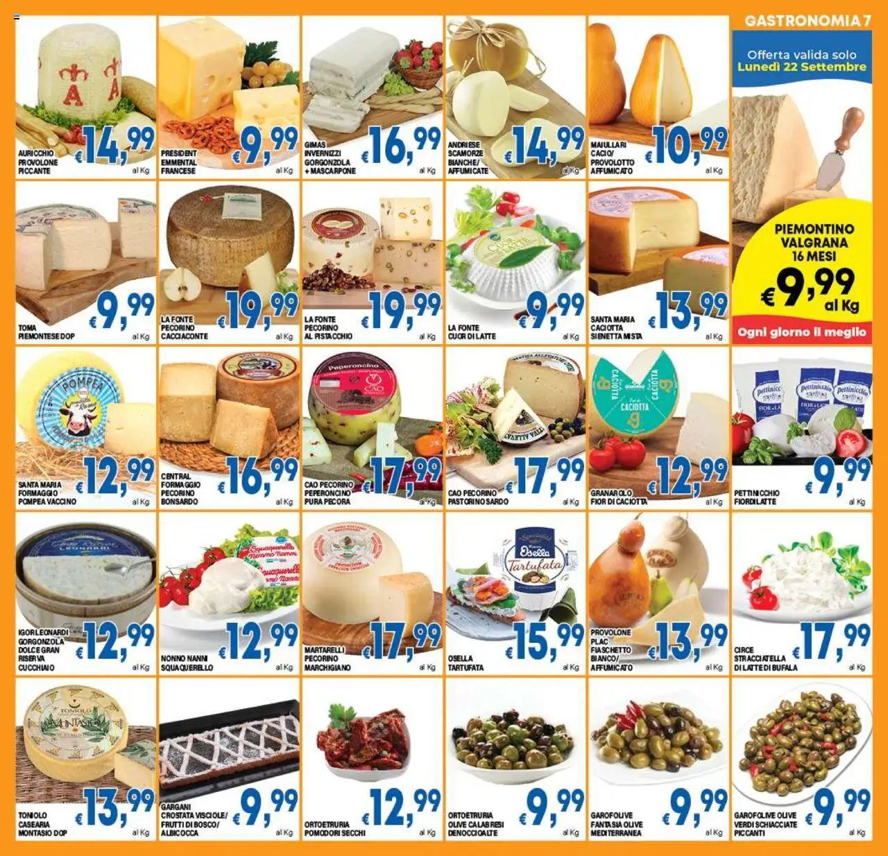 Volantino DEM del 17.09.2025 | Pagina: 7 | Prodotti: Provolone, Formaggio, Pomodori secchi, Emmental