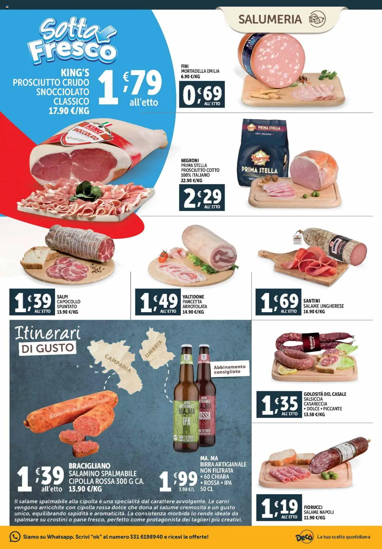 Volantino Decò del 03.10.2025 | Pagina: 3 | Prodotti: Prosciutto Cotto, Pane, Prosciutto, Salsiccia