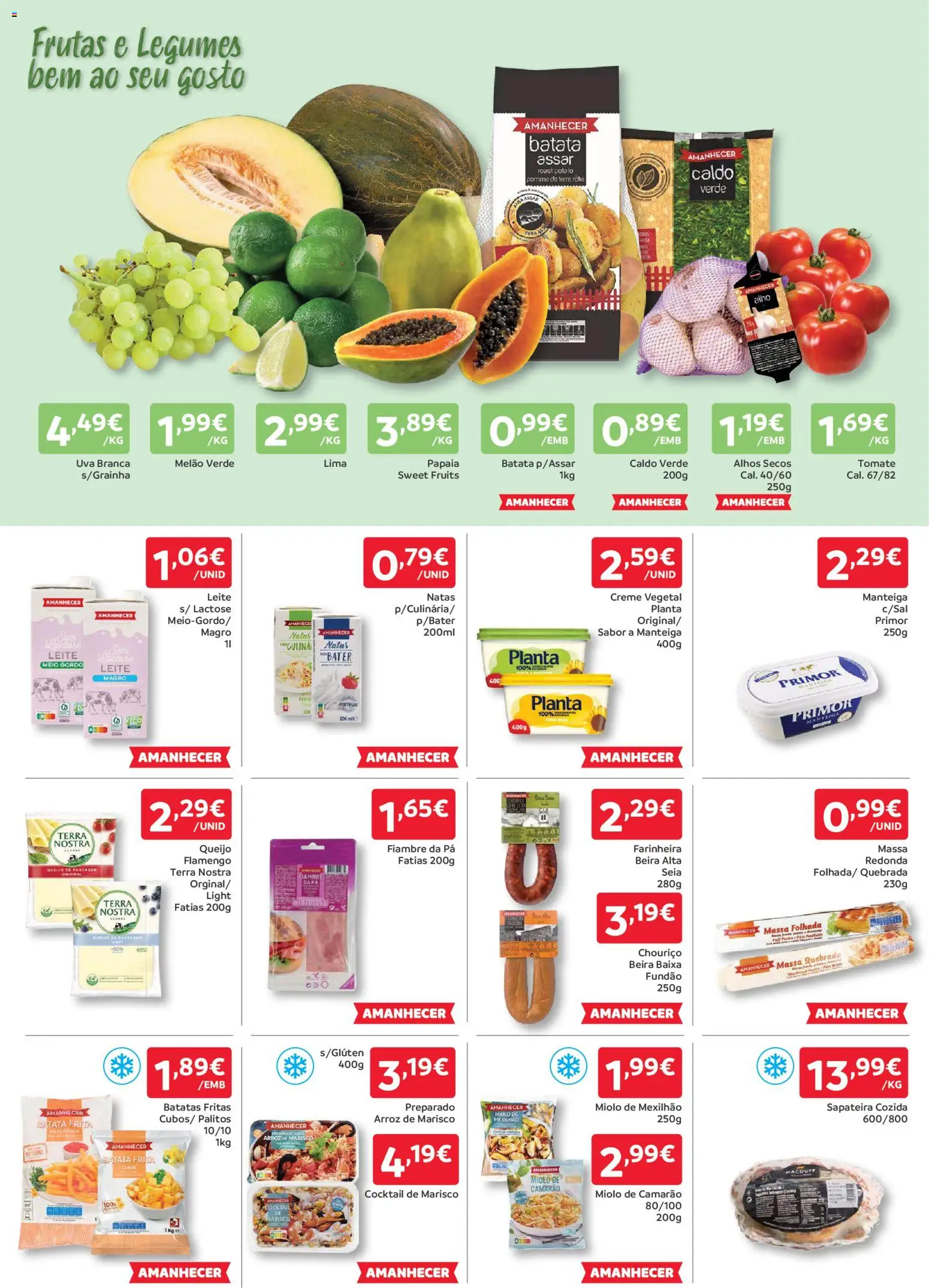 Amanhecer folheto │ válido de 26.12.2025 | Página: 2 | Produtos: Batata frita, Manteiga, Massa, Creme
