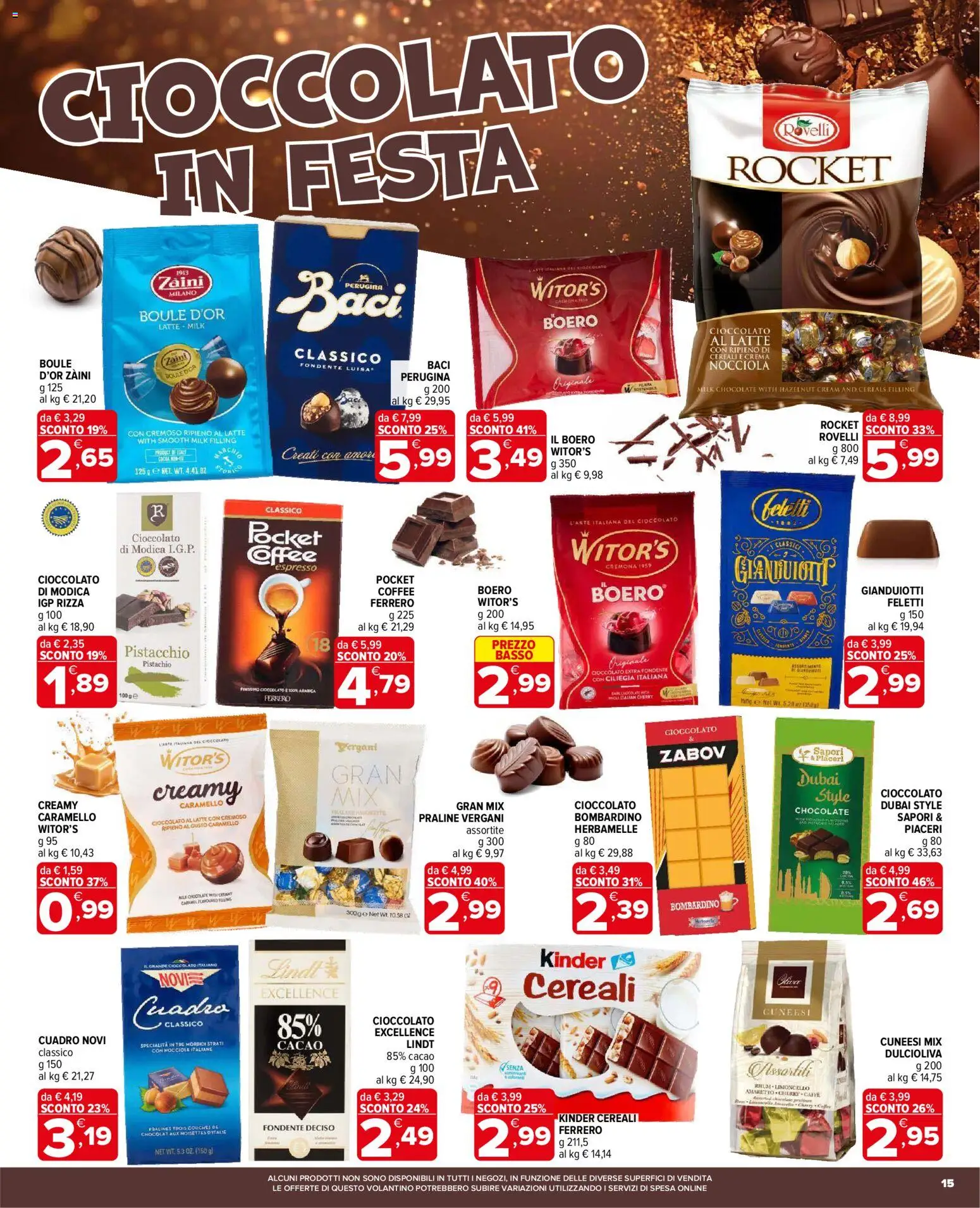 Volantino Iperal del 29.10.2025 | Pagina: 15 | Prodotti: Cioccolato, Cereali, Limoncello, Cacao