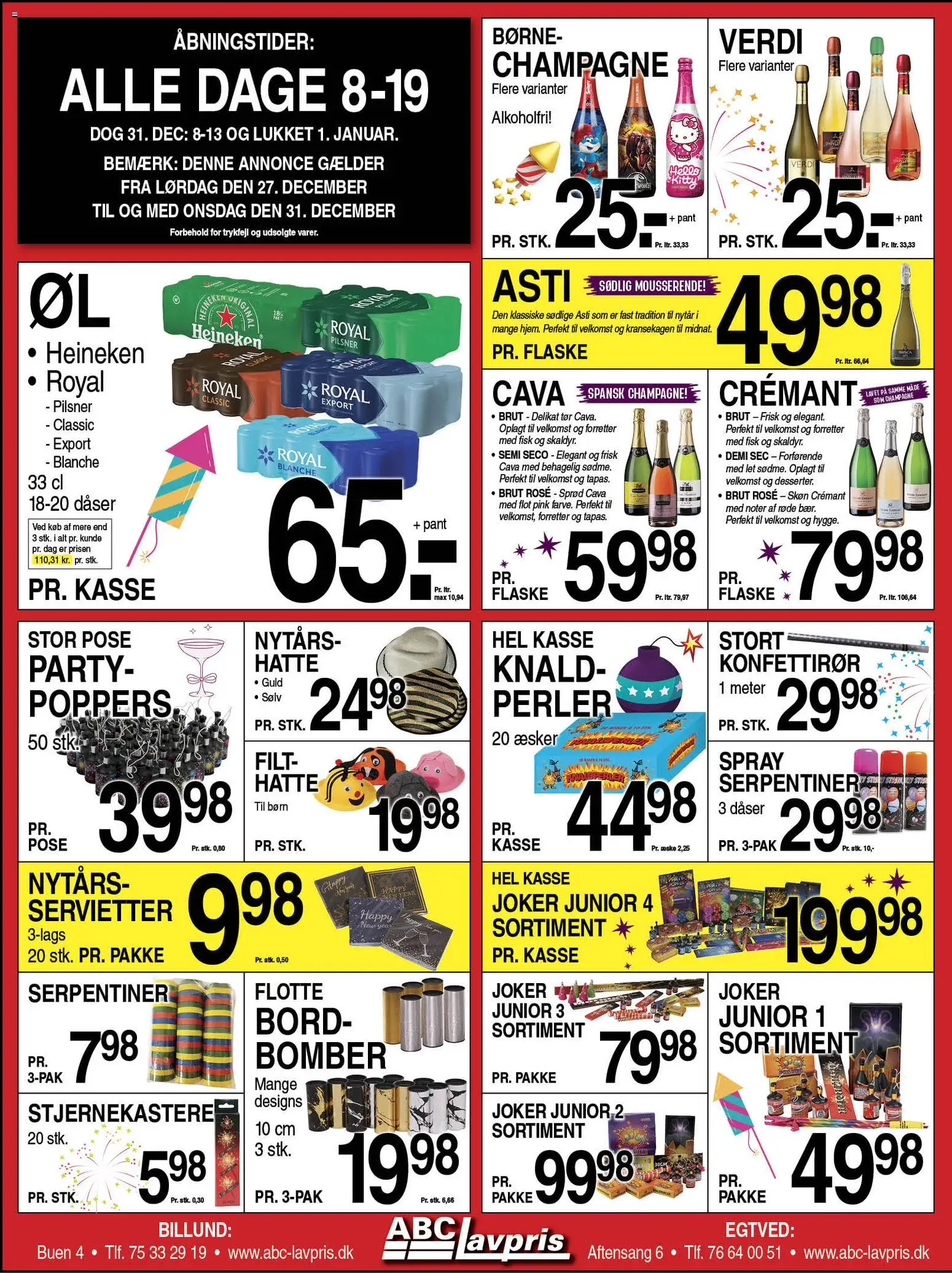 Abc Lavpris tilbudsavis – gyldig fra 27.12.2025 | Side: 1 | Produkter: Fisk, Bord, Søm