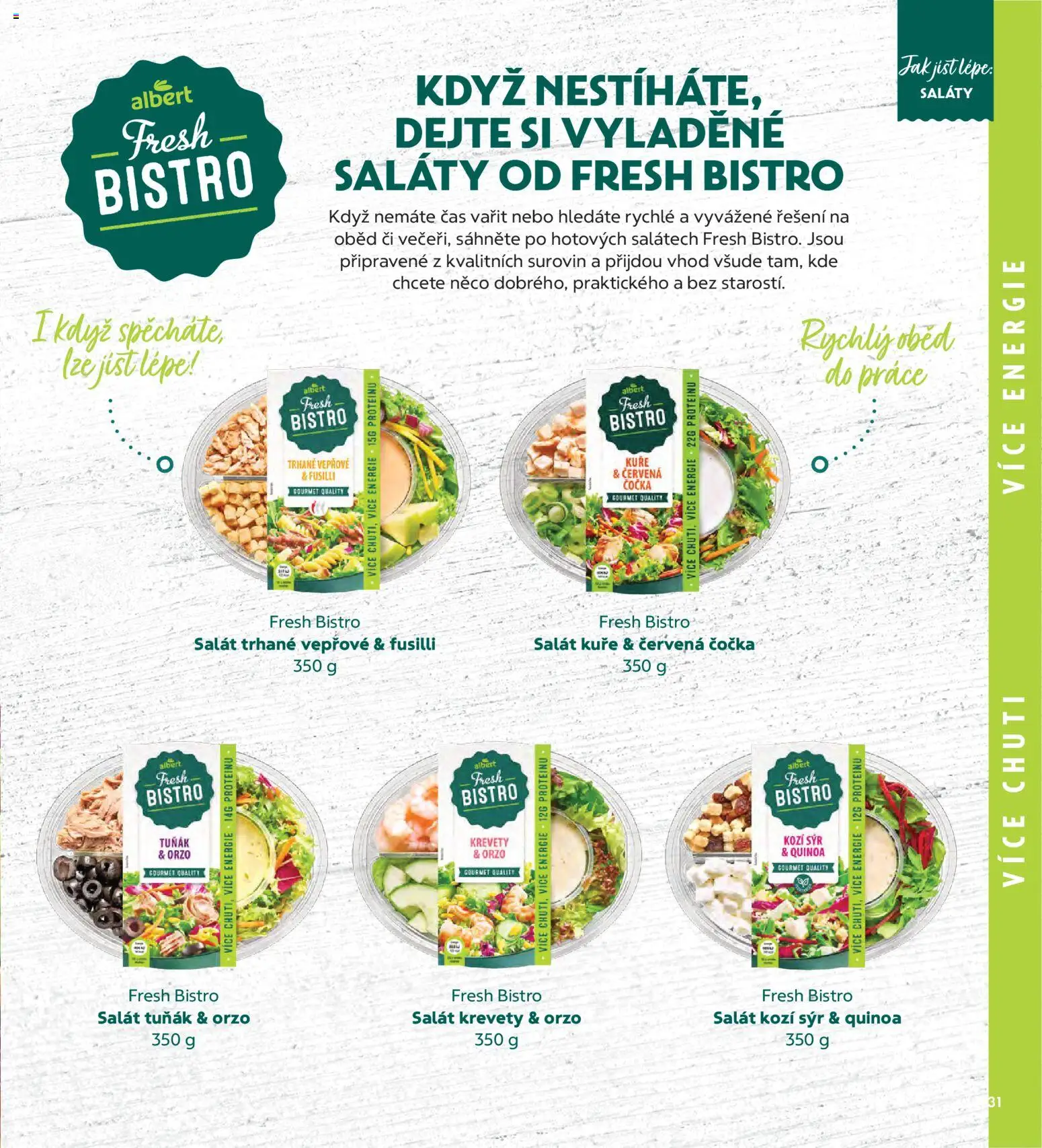 Albert magazín od 01.01.2026 | Strana: 31 | Produkty: Tuňák, Saláty, Salát, Kozí sýr