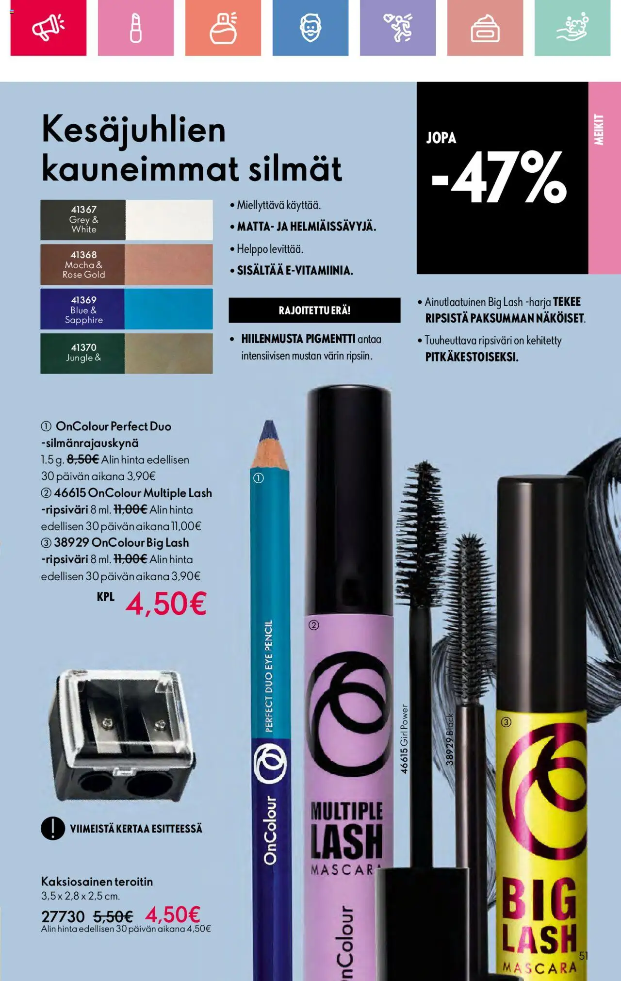  | Sivu: 51 | Tuotteet: Teroitin, Harja, Ripsiväri